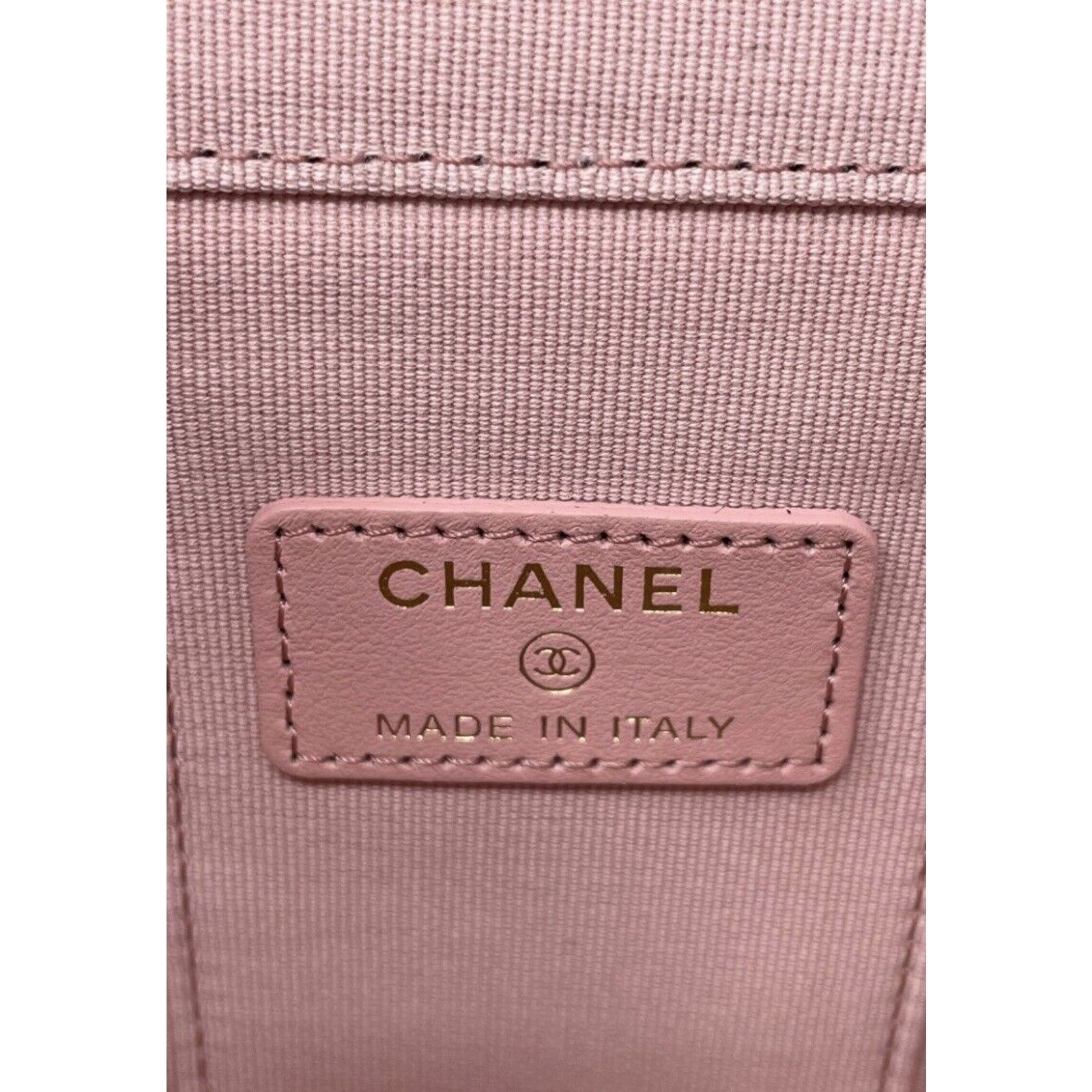 Chanel 22C CHANEL Sakura Pink Mini Square Vanity 💕Grained Gold HW Size ONE SIZE - 12 Thumbnail
