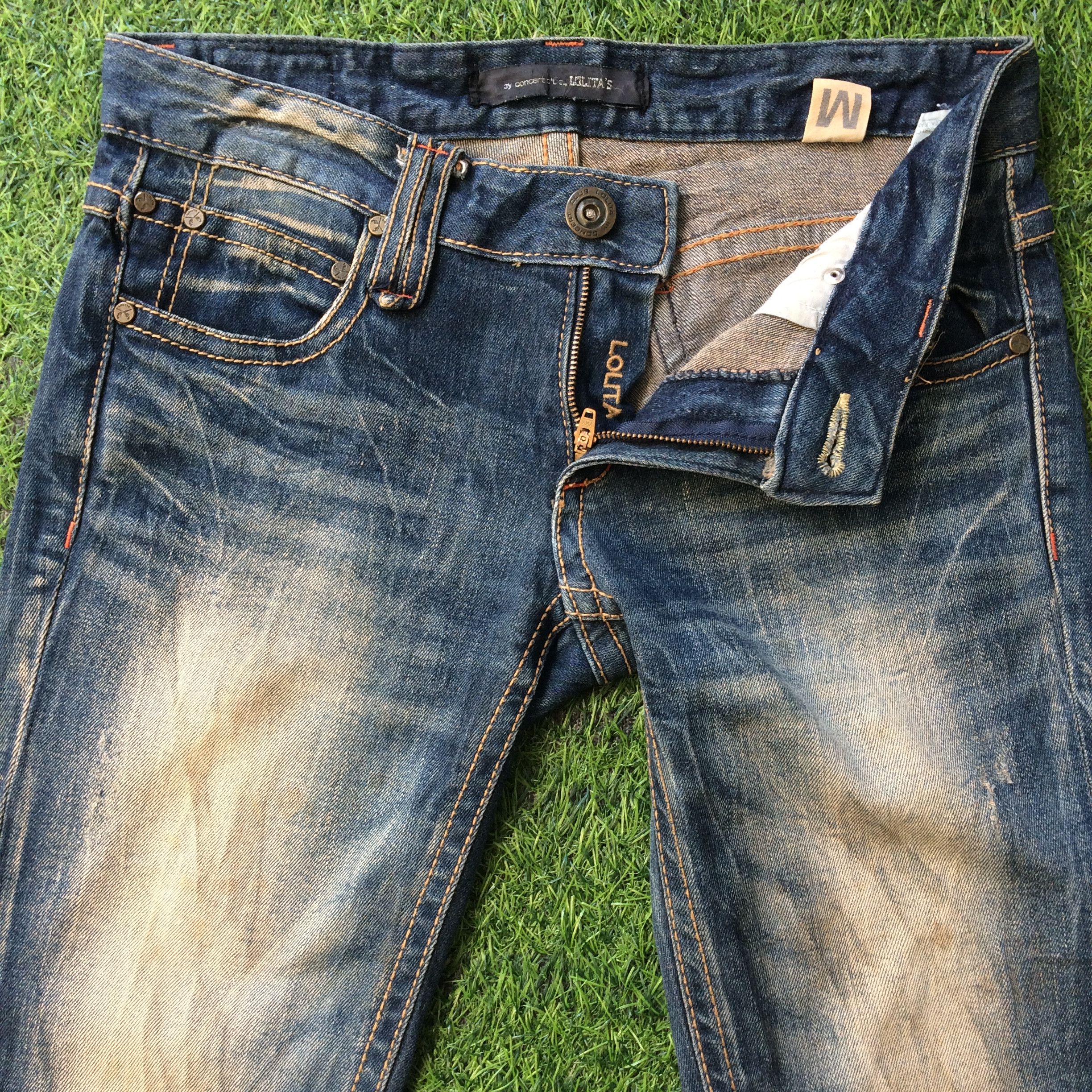 Japanese Brand Low Waist Lolita Japanese Jeans #D-590 Size 28" / US 6 / IT 42 - 3 Thumbnail