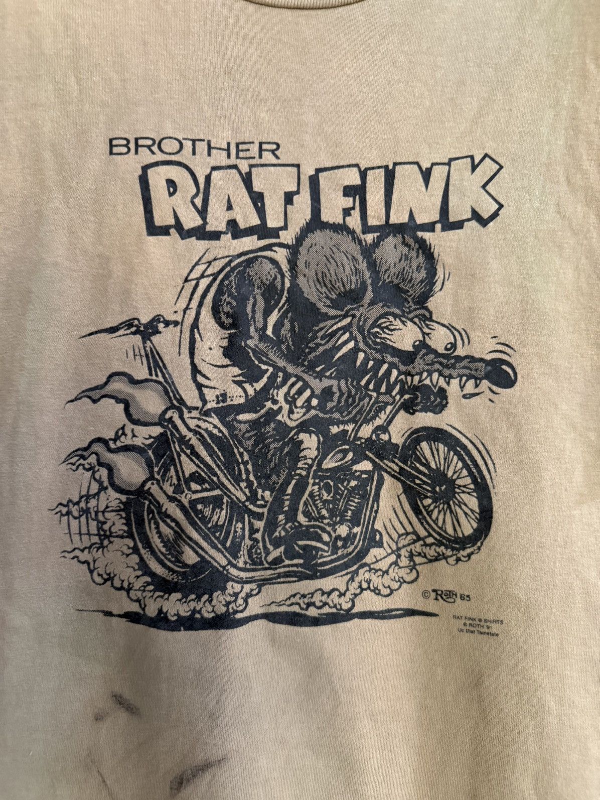 Vintage Thrashed Vintage 90s Brother Rap Fink Sun Faded Tee Size US L / EU 52-54 / 3 - 2 Thumbnail