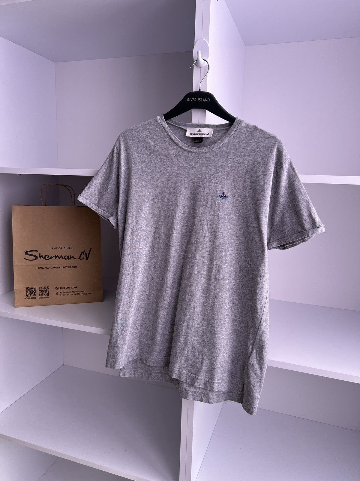 Vintage × Vivienne Westwood Vintage Vivienne Westwood Denim Gray T-Shirt Size US XL / EU 56 / 4 - 2 Thumbnail