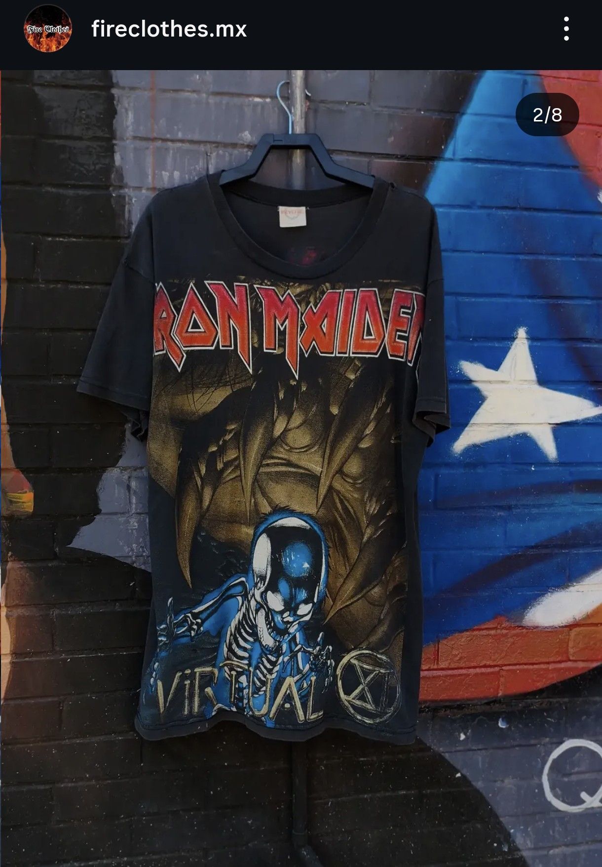Vintage Vintage Mexican Btlg Peyote Iron Maiden Virtual Size US XL / EU 56 / 4 - 2 Thumbnail