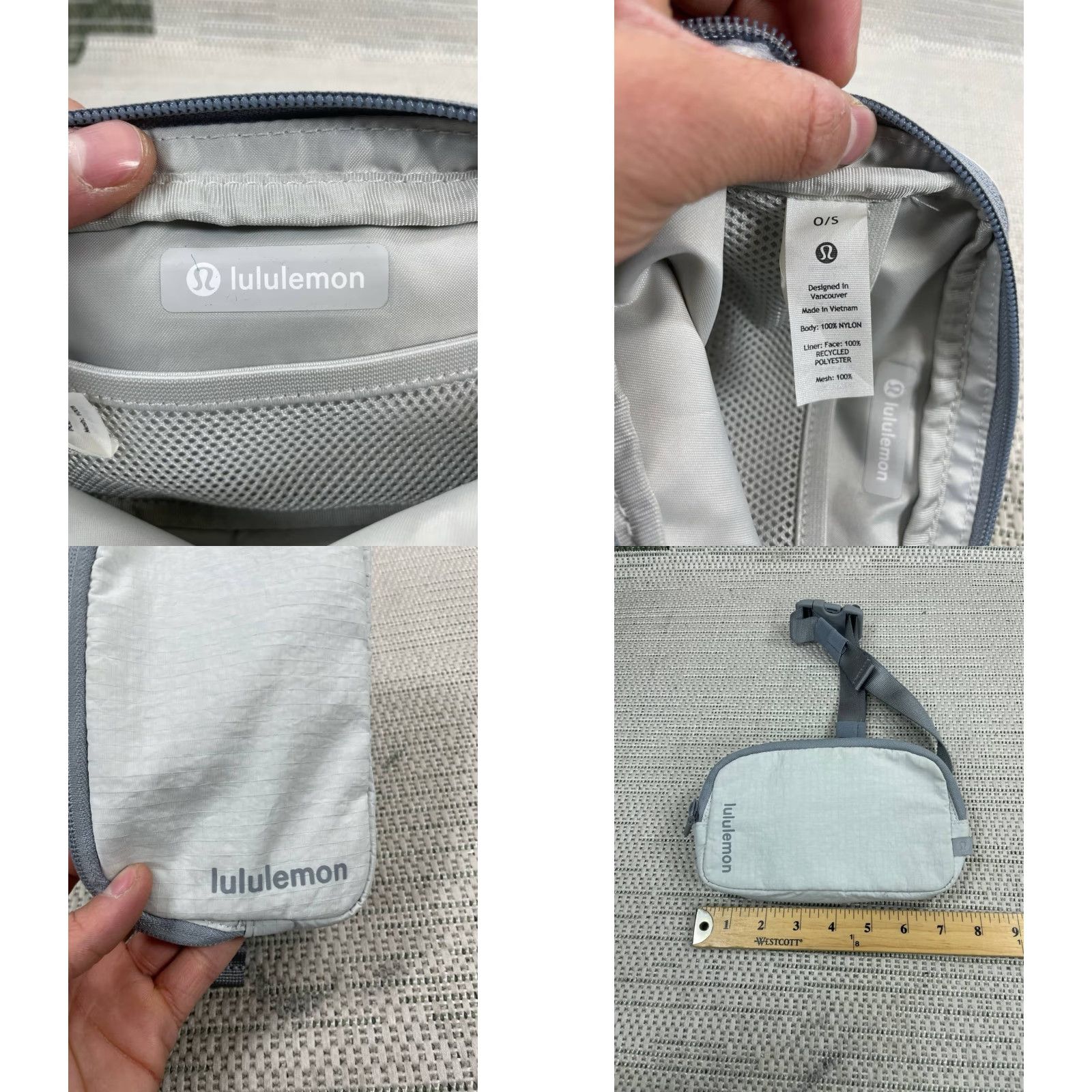 Lululemon Lululemon Everywhere Gray Nylon Belt Bag & Fanny Pack, Adjustable Strap, Inner Pocket, One Size, Women Size ONE SIZE - 8 Thumbnail