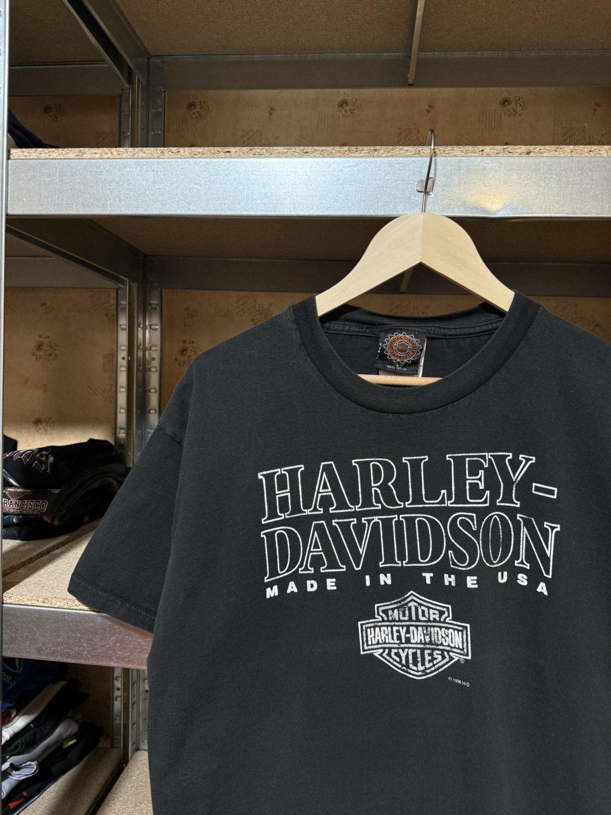 Harley Davidson × Vintage Vintage 1996 Harley Davidson Made In USA Retro Biker T-Shirt Size US XL / EU 56 / 4 - 3 Thumbnail