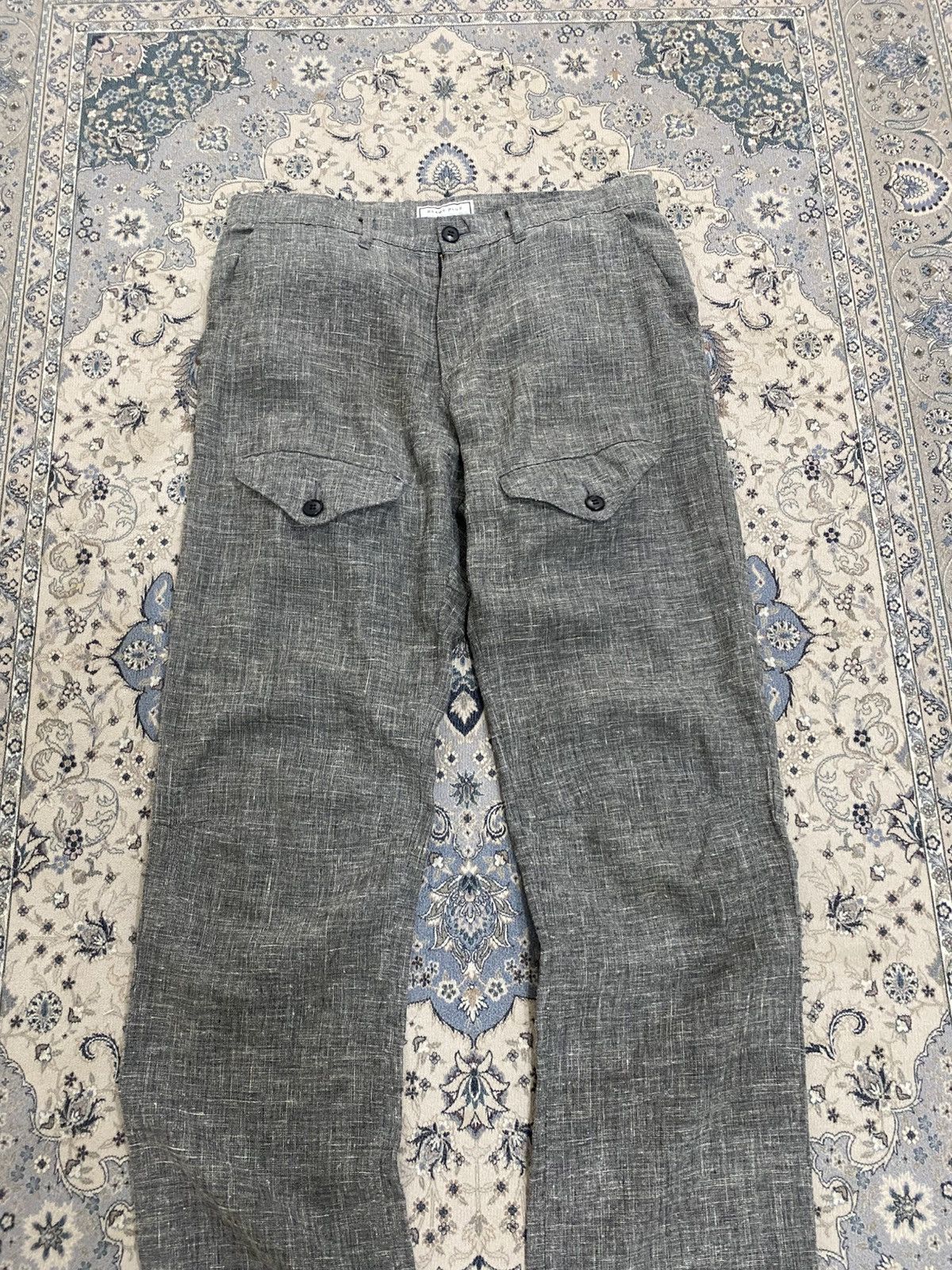 Beams Plus BEAMS PLUS EUCALYPTUS PUNK GRUNGE DESIGNER LINEN PANTS JAPAN Size US 34 / EU 50 - 2 Thumbnail