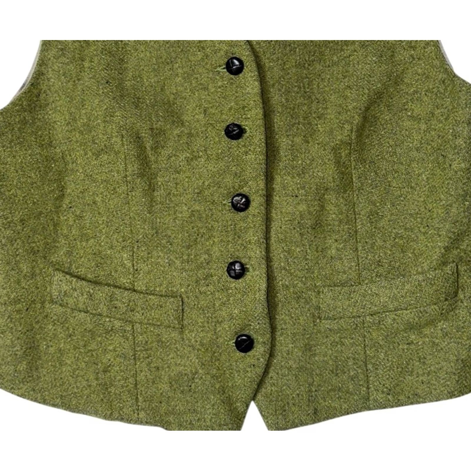 VINTAGE Ann Taylor Wool Vest Womens Size S Green 1997 main image 1