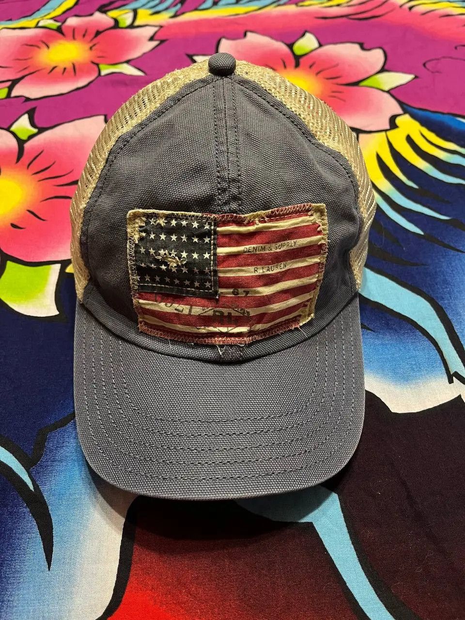 Denim & Supply Ralph Lauren Flag Trucker Hat USA