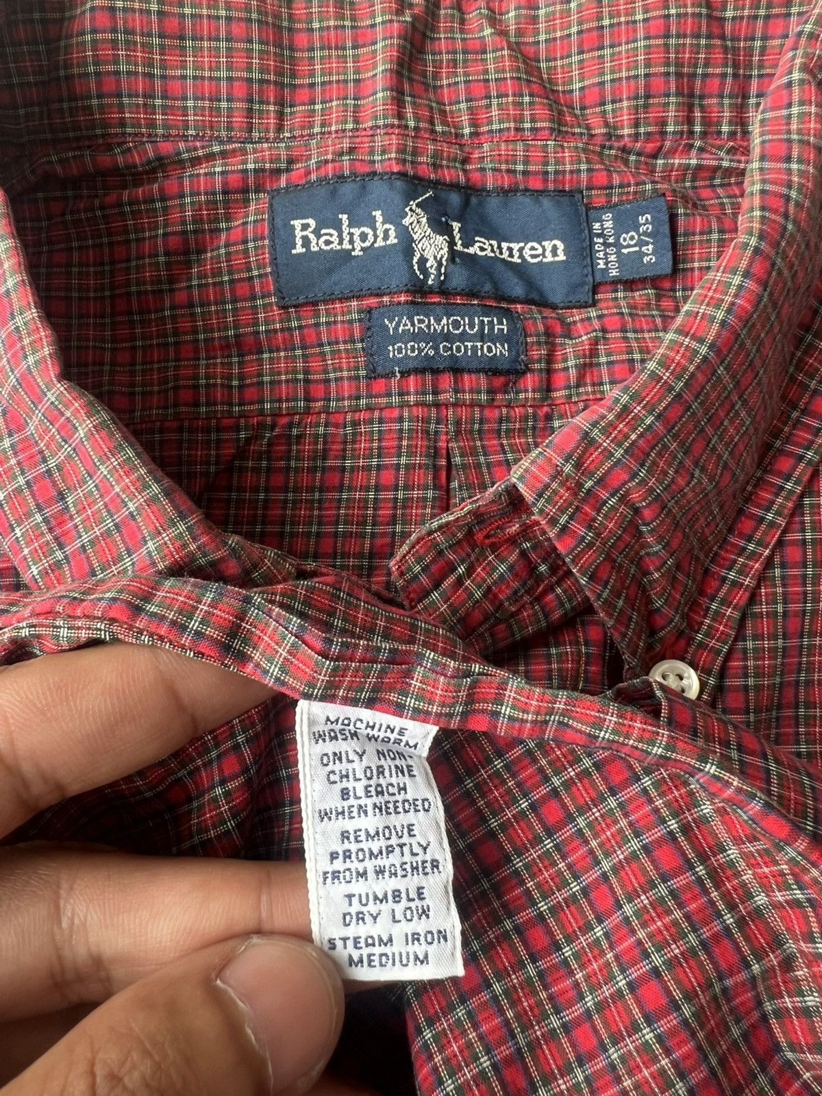 Polo Ralph Lauren OG Polo Ralph Lauren Yarmouth Gingham Checked Oxford Shirt Size US XXL / EU 58 / 5 - 7 Thumbnail