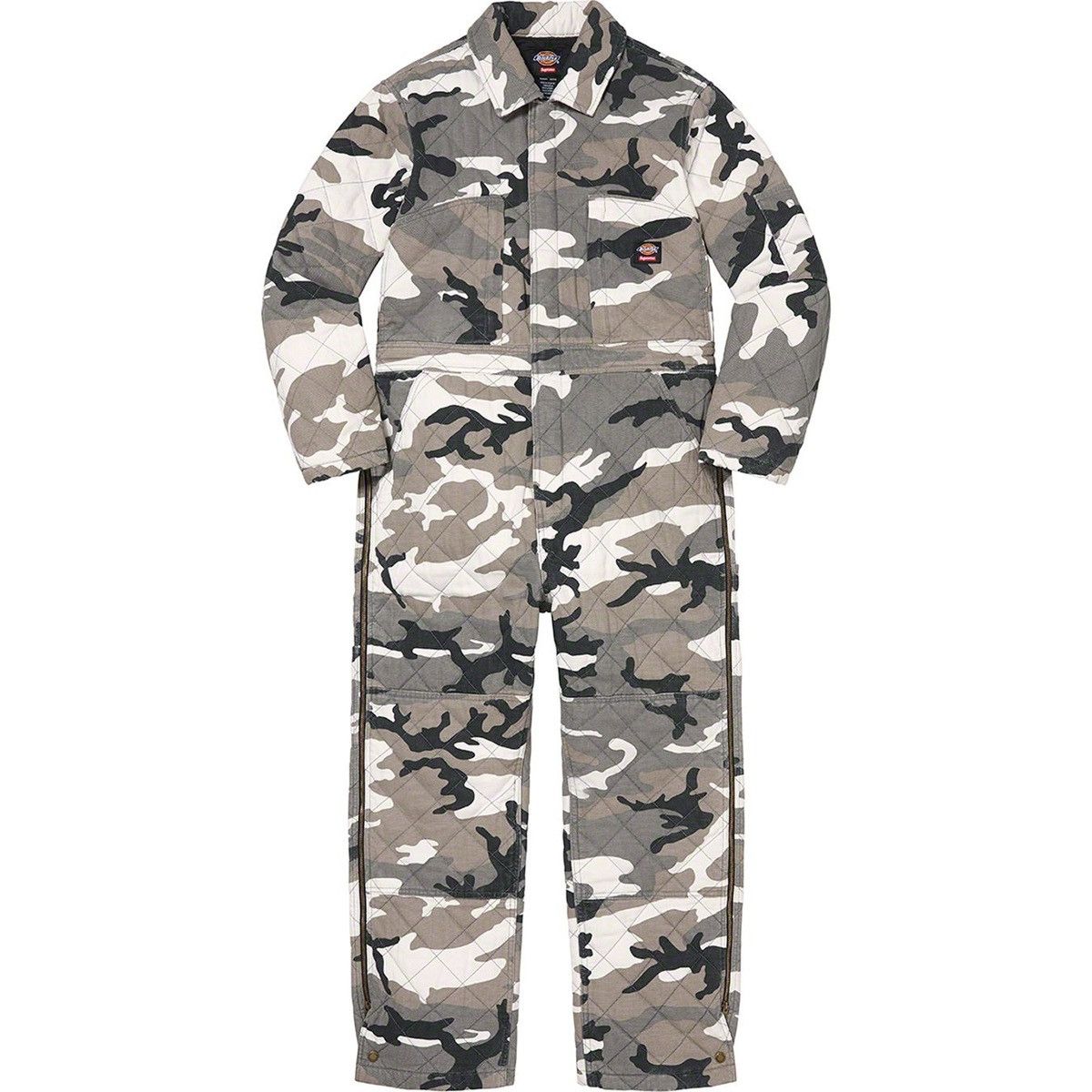 Dickies × Supreme QUILTED COVERALL Grey Camo Size US S / EU 44-46 / 1 - 1 Thumbnail