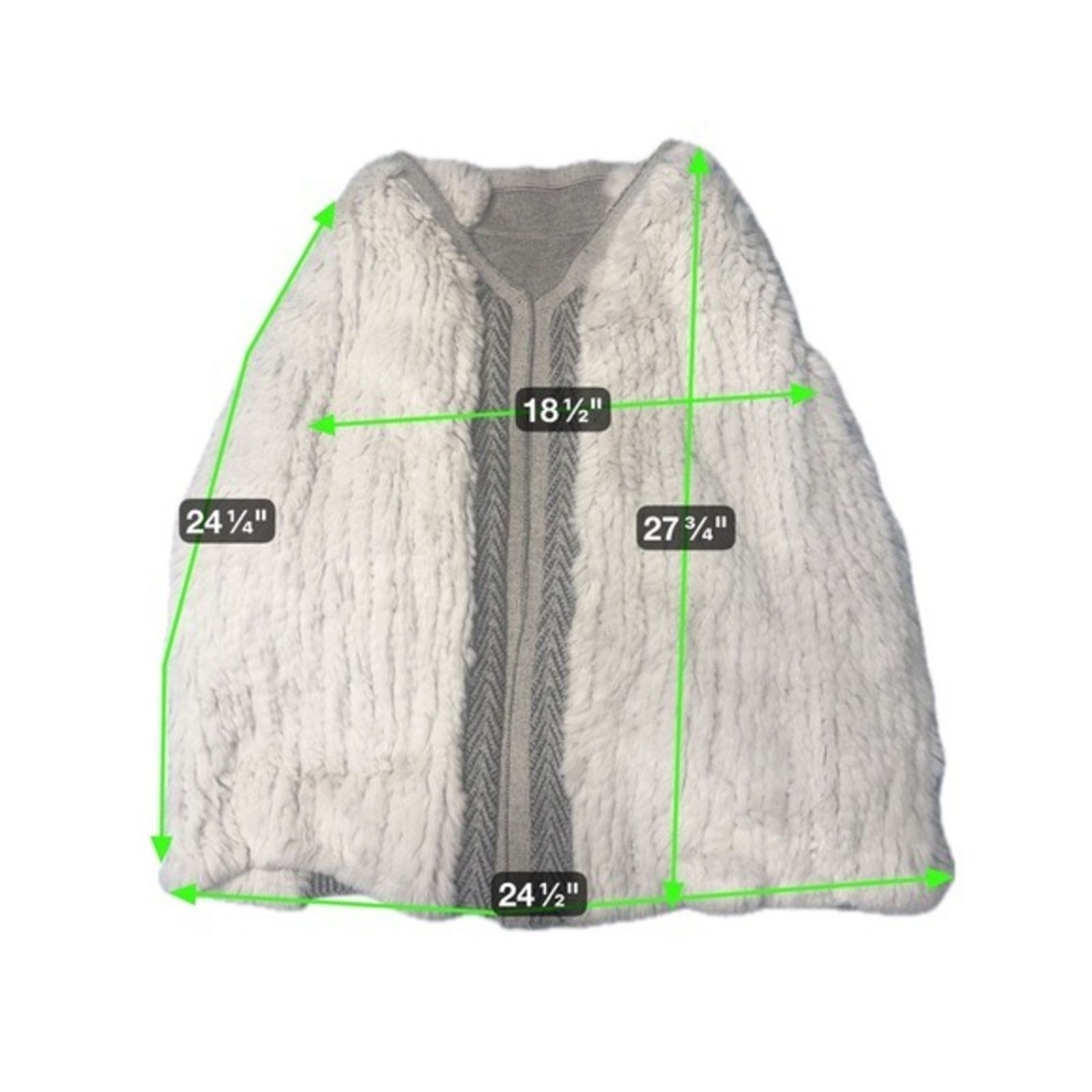 Vince Vince Reversible Sherpa Knit Cardigan Vest Gray & Cream Size M / US 6-8 / IT 42-44 - 2 Thumbnail