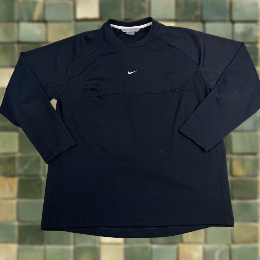 Nike VINTAGE Nike Embroidered Center Swoosh Logo Sweatshirt Travis Scott Mens SZ XL Hoodie Crew Neck Long Sleeve Black Mens XL Size US XL / EU 56 / 4 - 1 Thumbnail