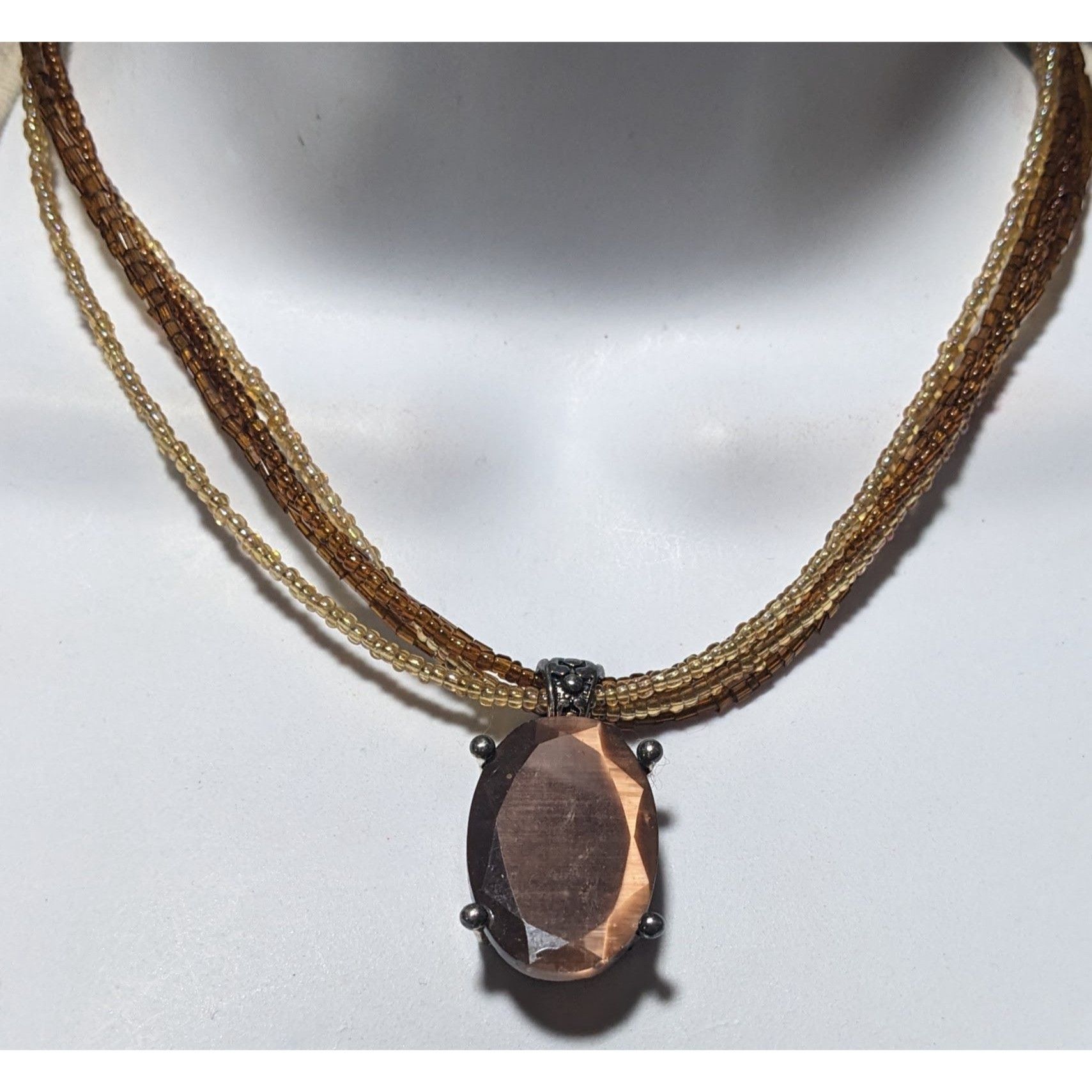 Other Premier Designs Vintage Brown Glass Pendant Necklace Size ONE SIZE - 7 Thumbnail