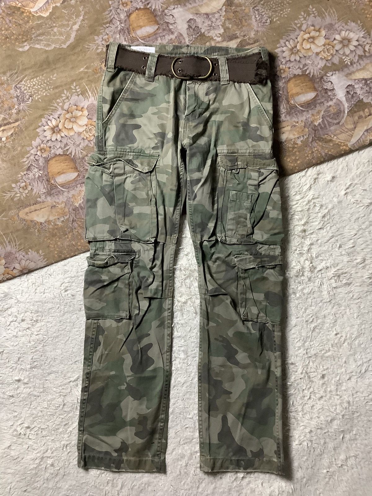 Vintage Real Crush Reg popular U.S TM 9 Pocket Cargo Pants Vintage Real Crush Workwear Cargo Pants Vintage Real Crush Utility Multipocket Pants W34