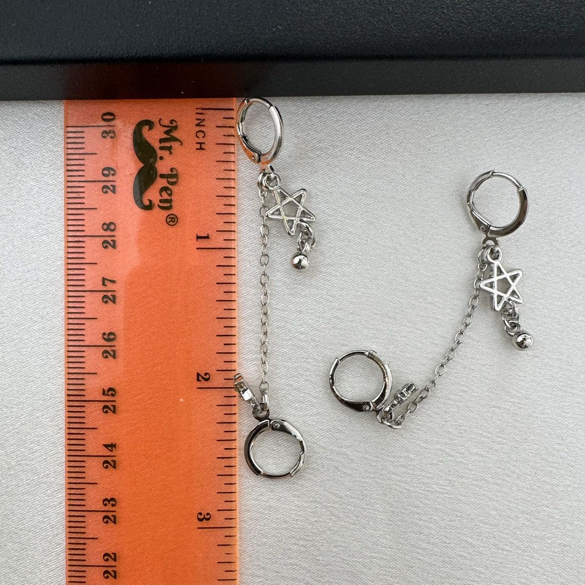 Other Double Piercing Dangle Chain Star Earrings for Women Size ONE SIZE - 4 Thumbnail
