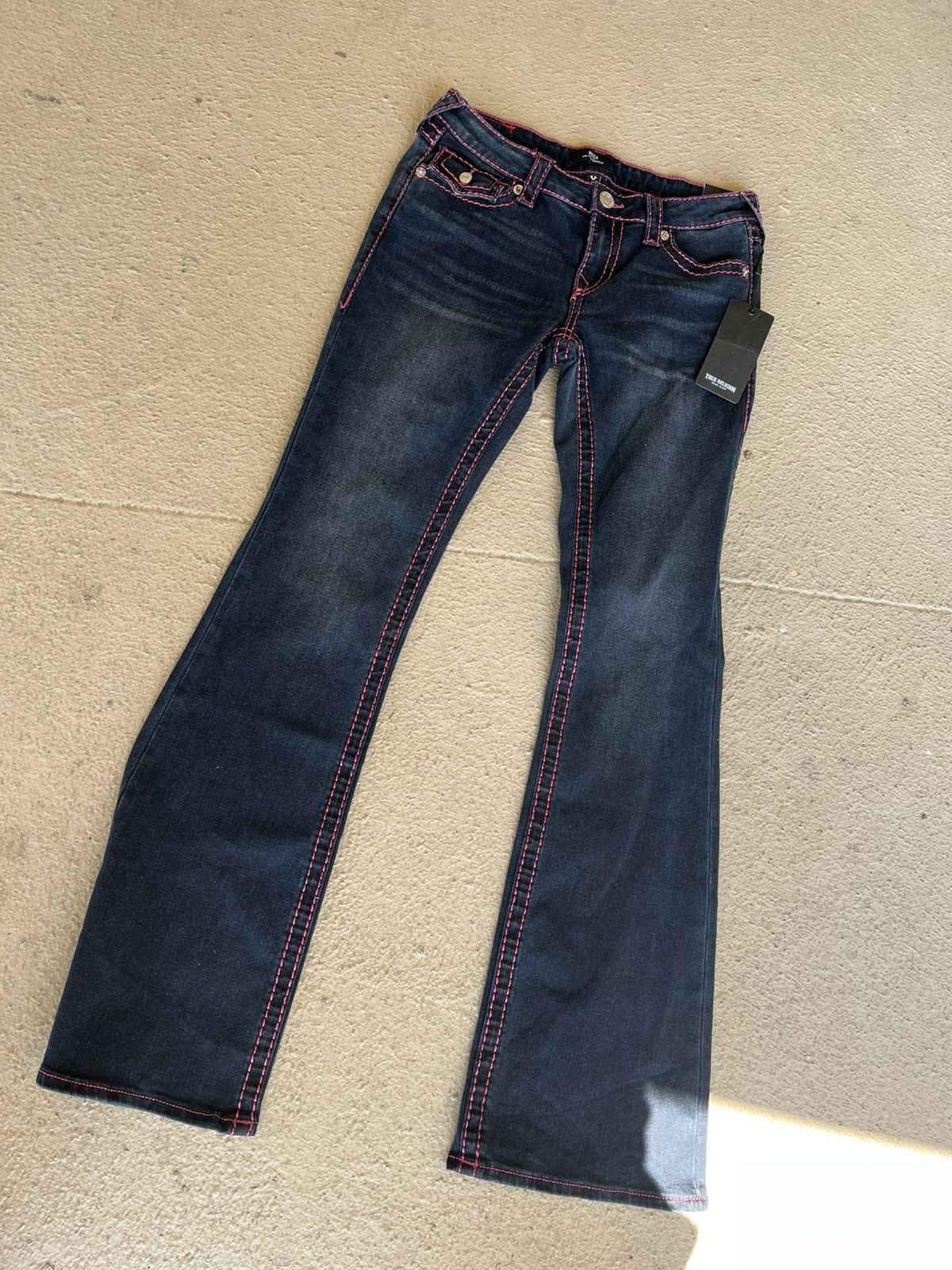 True Religion True Religion Women's Navy and Pink Jeans Size 28" / US 6 / IT 42 - 2 Thumbnail