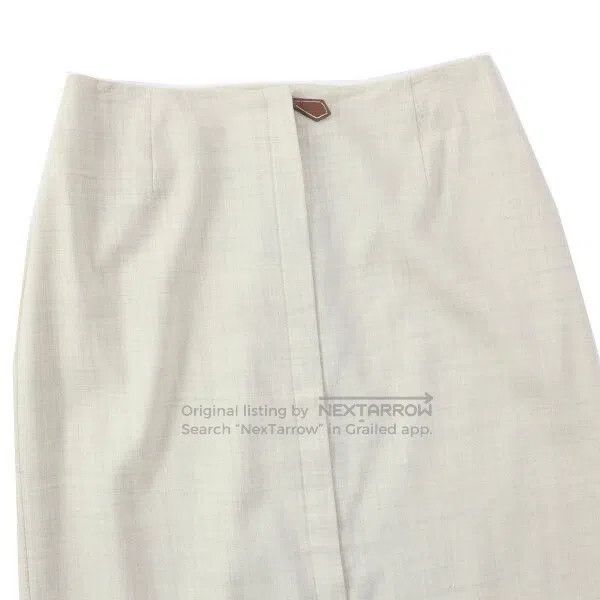 Hermes Hermes White wool skirt from the Margiela era Size 42" / US 20 - 2 Thumbnail