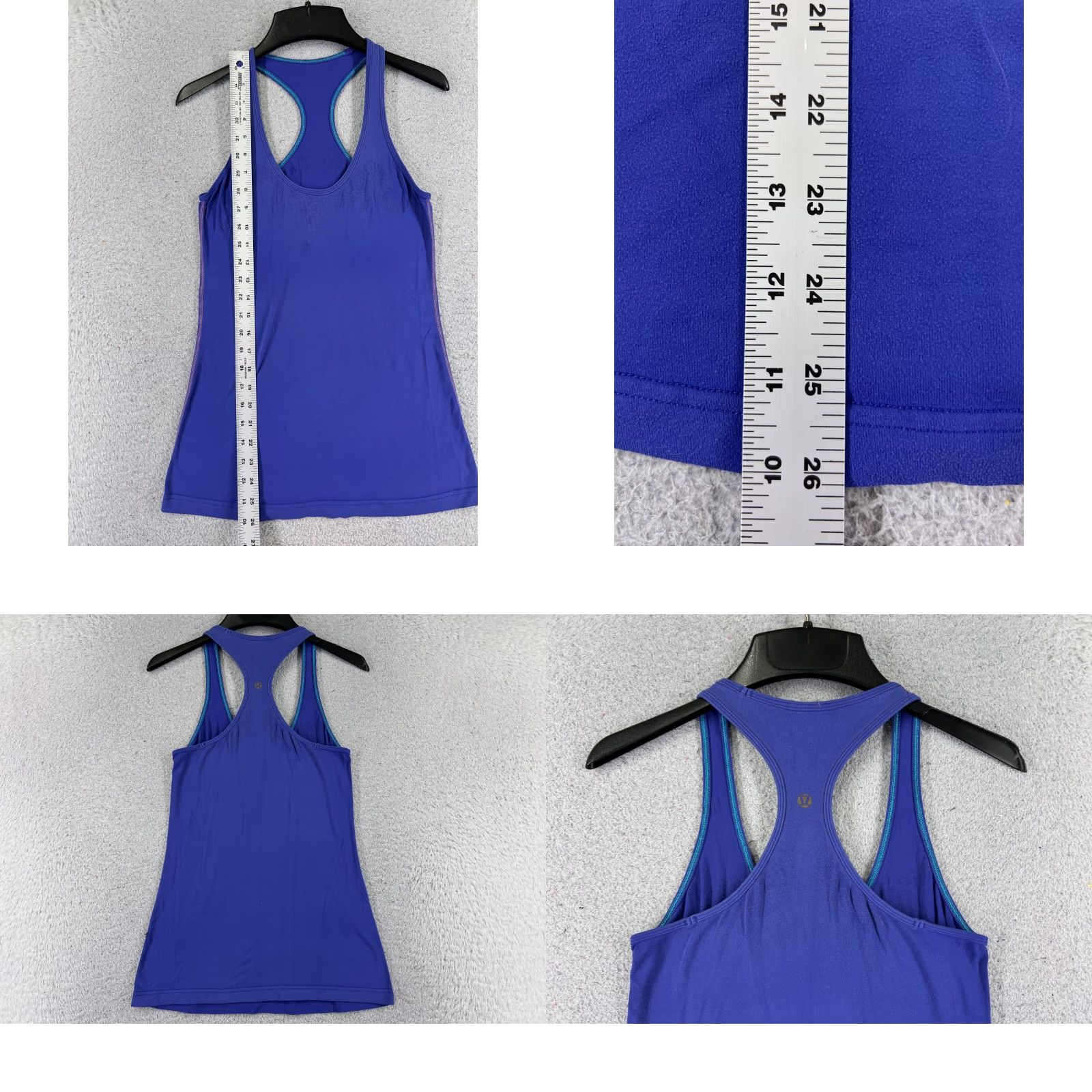 Lululemon Lululemon Shirt Women 4 Blue Cool Racerback Luon - Tank Top, Sleeveless, Jersey Knit, Regular Size 4, Casual Workwear, Activewear, 90s? Wait. Size S / US 4 / IT 40 - 8 Thumbnail