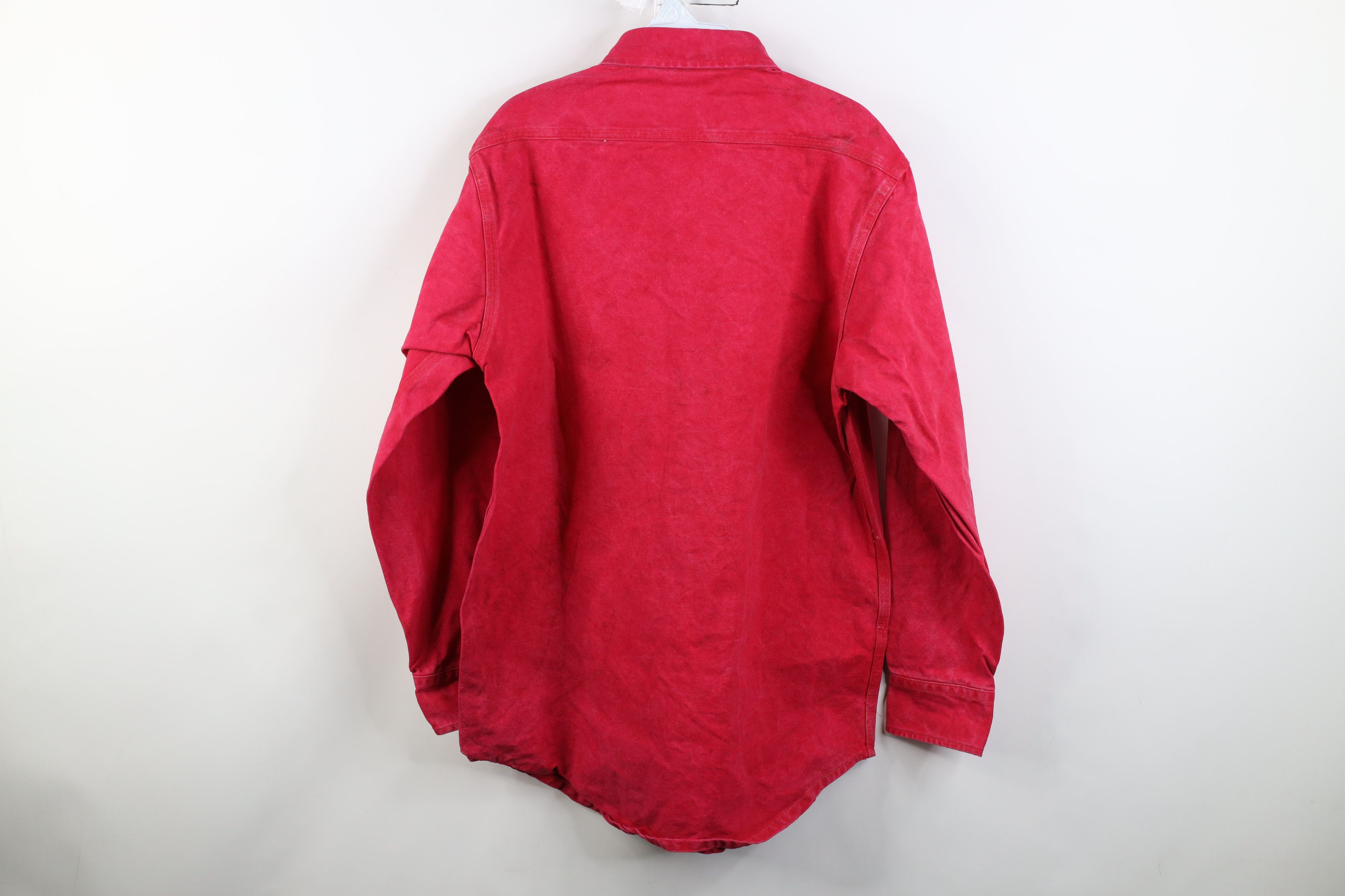 Carhartt Vintage 90s Carhartt Acid Wash Canvas Button Shirt Red USA Size US M / EU 48-50 / 2 - 14 Thumbnail