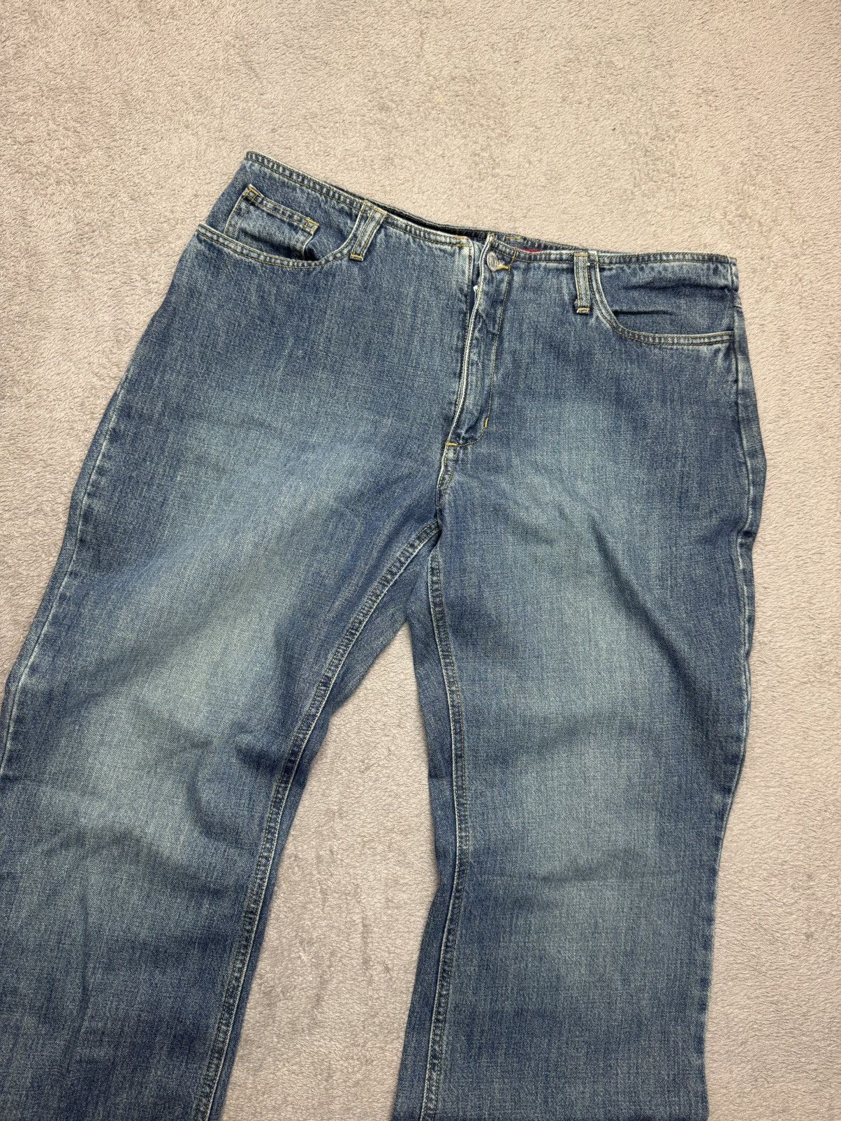 If Six Was Nine × Japanese Brand × Le Grande Bleu (L.G.B.) Jackpot Y2K Crazy Jeans Washed Denim LGB ifsixwasnine vibe Size US 32 / EU 48 - 3 Thumbnail