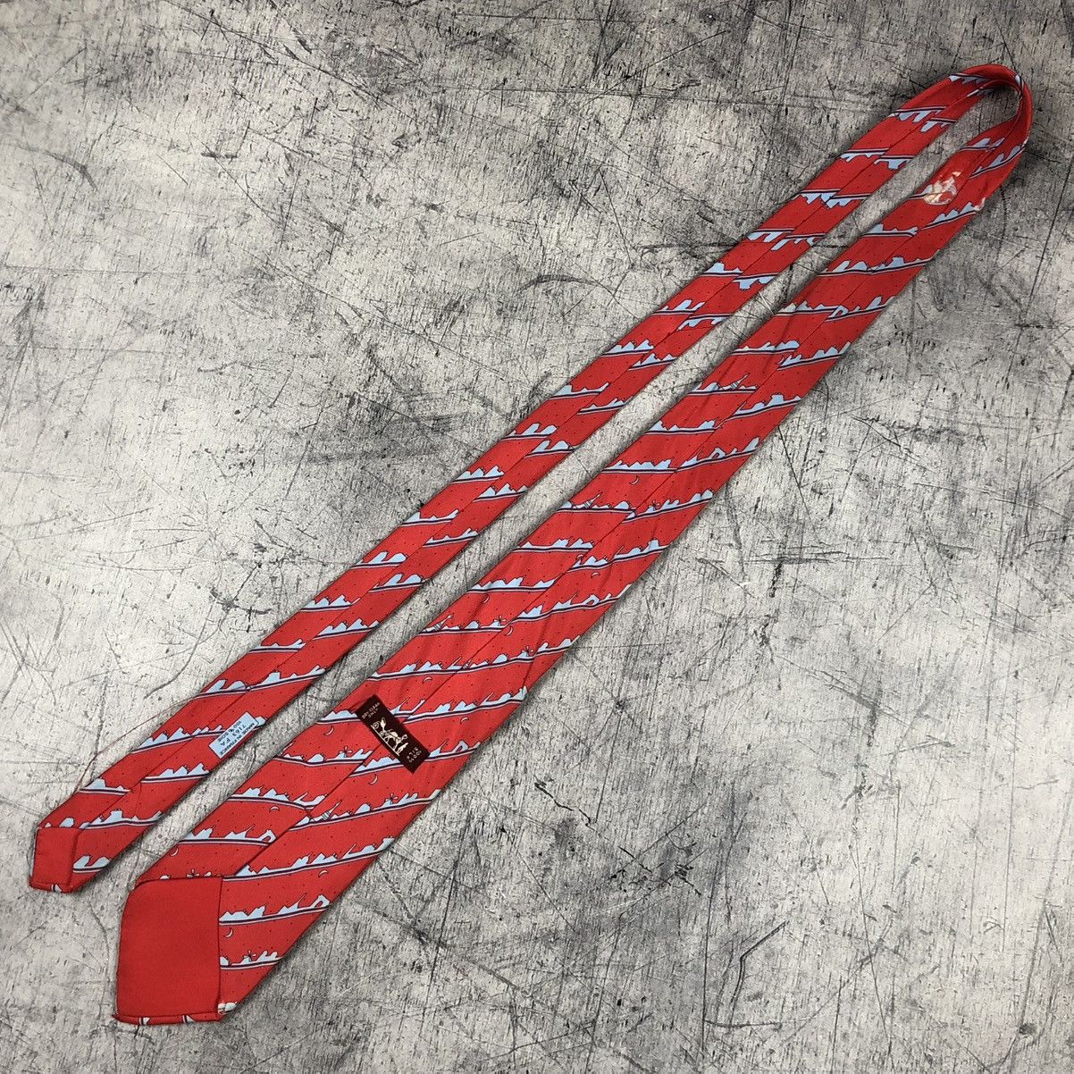 Hermes Hermes Distressed Paris Night Skyline Tie Size ONE SIZE - 9 Thumbnail