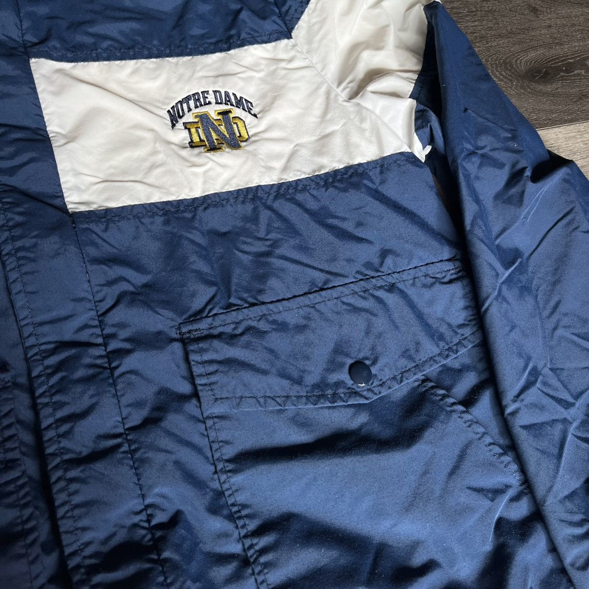 Champion × Vintage Vintage 1980s Champion Notre Dame Nylon Zip Coaches Jacket Size US M / EU 48-50 / 2 - 3 Thumbnail