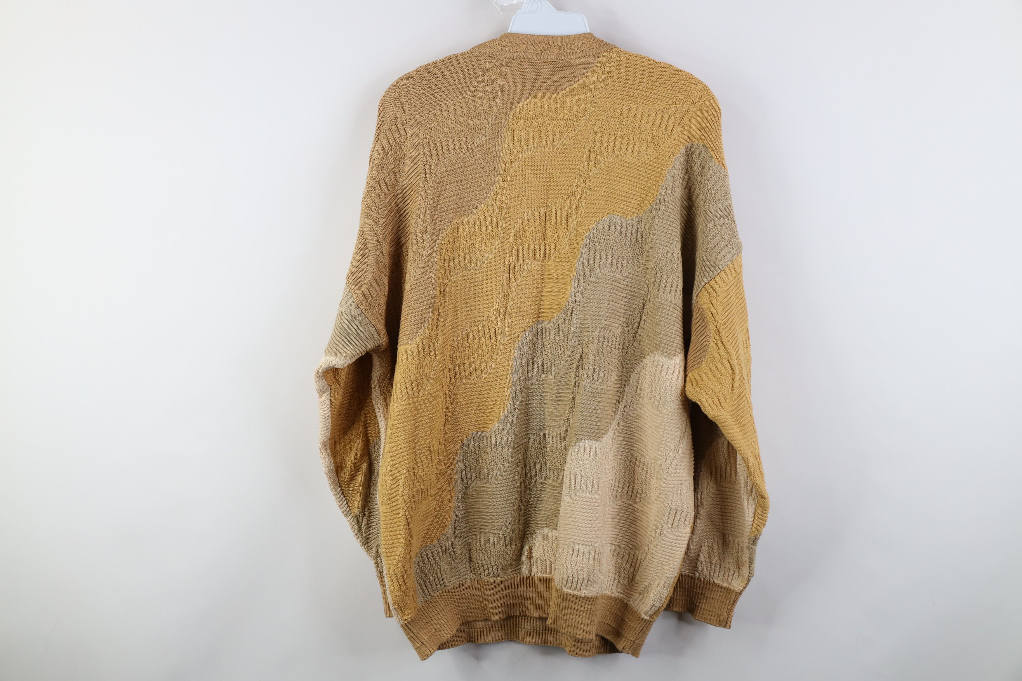 Vintage Vintage 90s Coogi Style Knit Crewneck Sweater Earth Tone Size US L / EU 52-54 / 3 - 12 Thumbnail