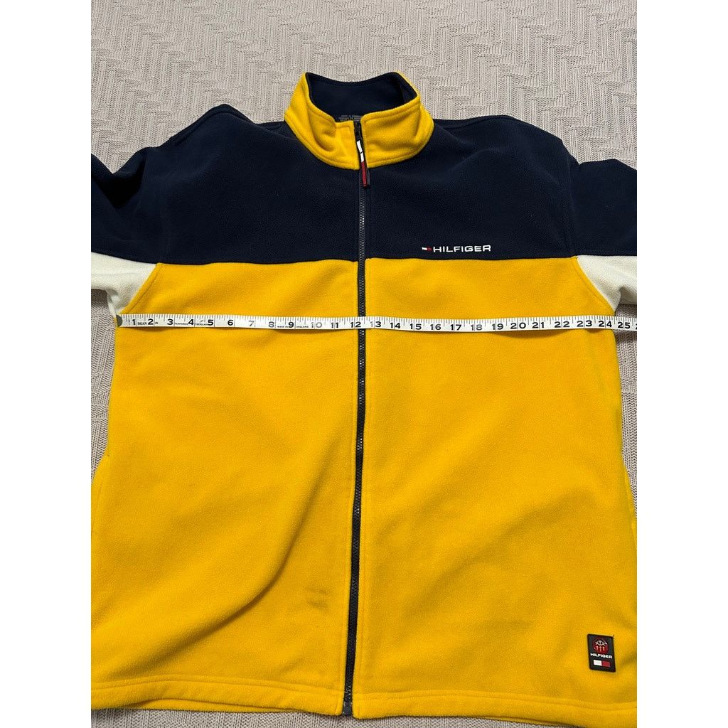 Tommy Hilfiger Vintage Y2K Tommy Hilfiger yellow fleece full zip jacket Size US XL / EU 56 / 4 - 5 Thumbnail