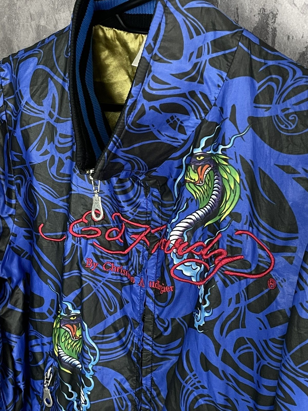 Ed Hardy Y2K Ed Hardy Overprint Grunge Vibe Glamour Track Jacket Size M / US 6-8 / IT 42-44 - 9 Thumbnail