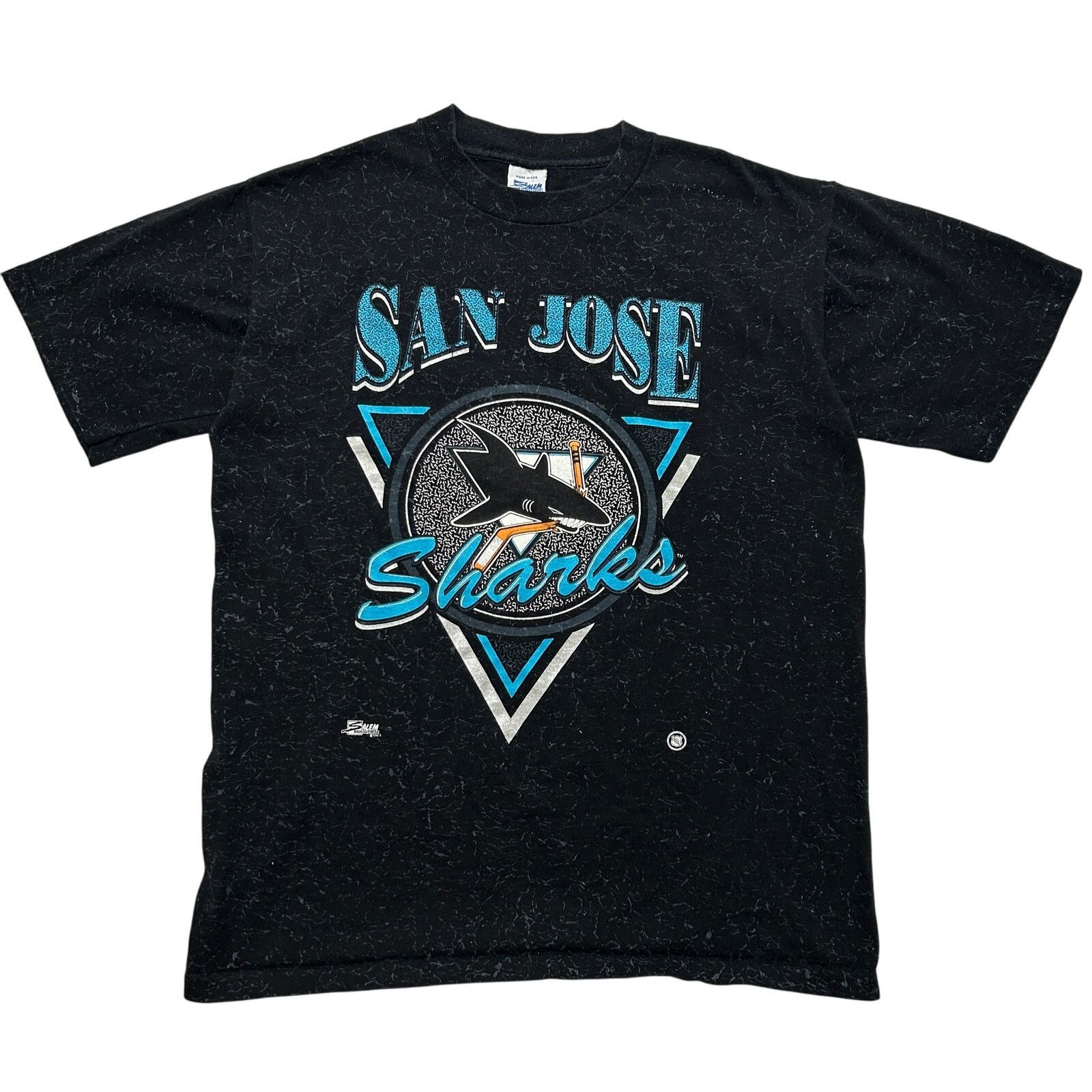 Salem Sportswear VTG 90's Salem Sportswear AOP San Jose Sharks T-Shirt Mens L Size US L / EU 52-54 / 3 - 1 Thumbnail