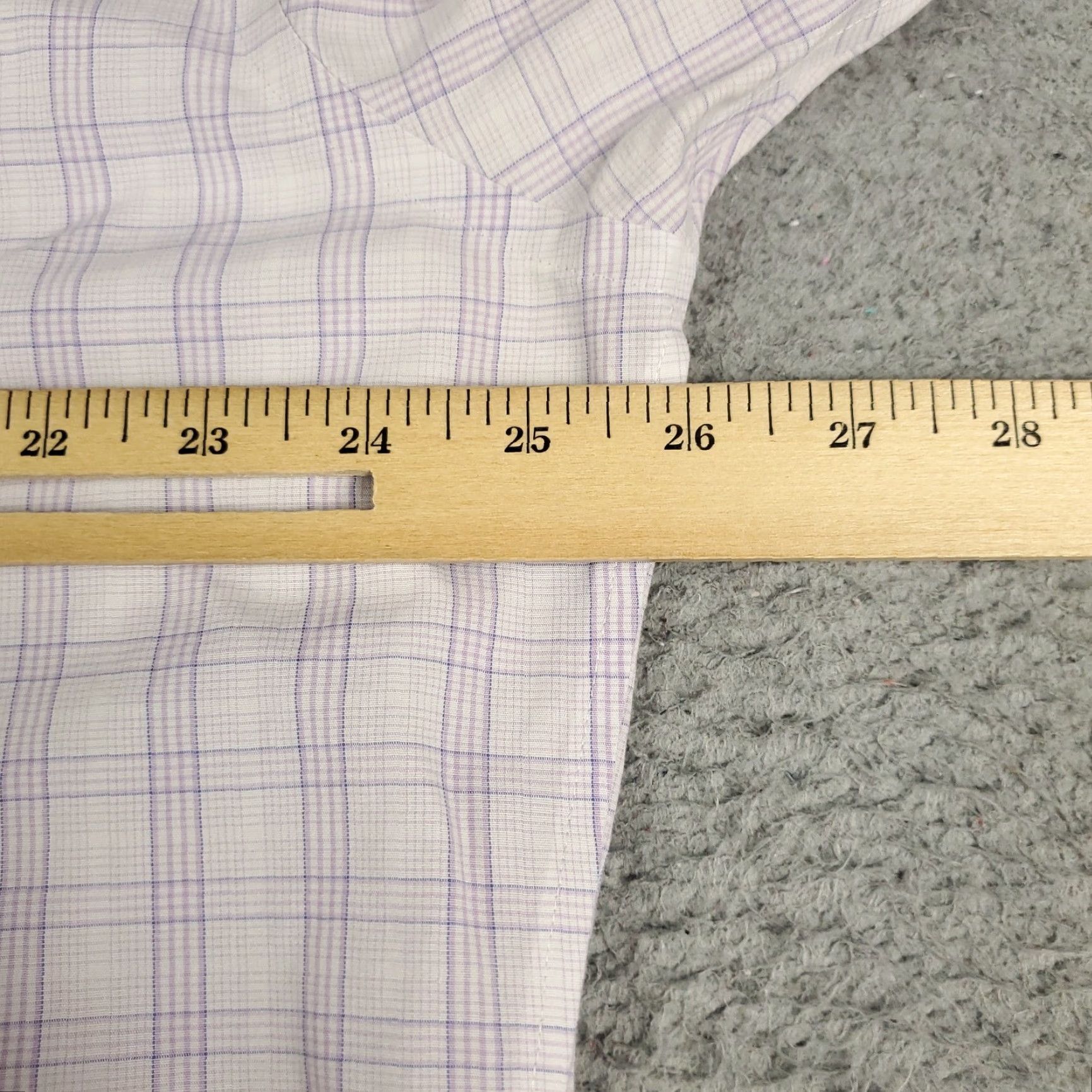 Brooks Brothers Brooks Brothers Shirt Mens 17 Purple Plaid Dress Button Up Long Sleeve Shirt Size 46R - 5 Thumbnail