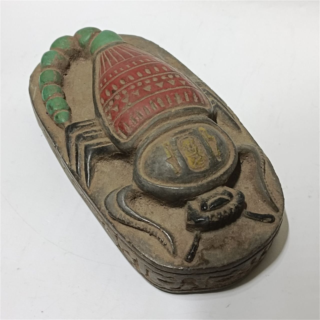 Other Egyptian carved scarab with hieroglyphs collectible Size ONE SIZE - 2 Thumbnail