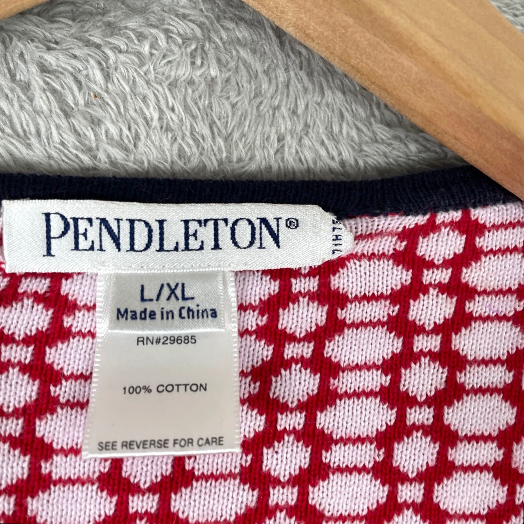 Pendleton Pendleton Cardigan Vest Womens L/XL Geometric Knit Cotton Open Front Layering Size L / US 10 / IT 46 - 3 Thumbnail