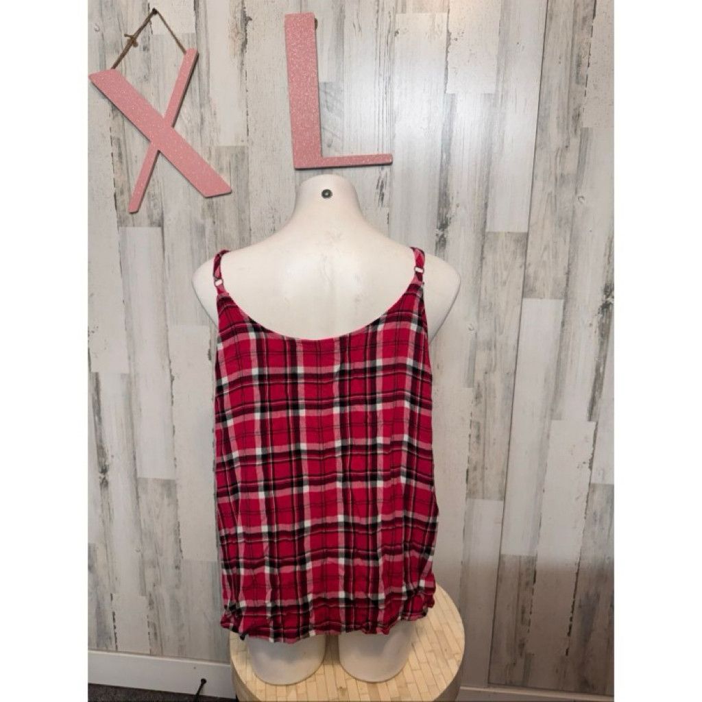 Other Torrid Red Plaid Button Front Cami Tank Top Size 1 Plus Size XL / US 12-14 / IT 48-50 - 6 Thumbnail