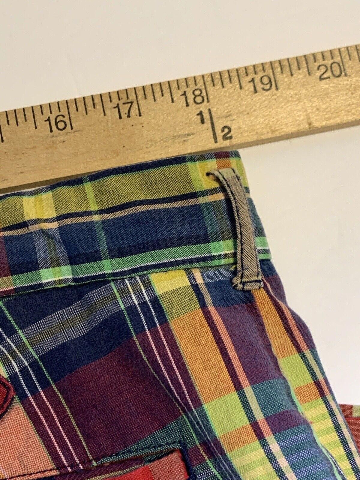 Polo Ralph Lauren Vtg Polo Ralph Lauren Men’s Belt-back Madras Cargo Shorts Size US 35 - 8 Thumbnail