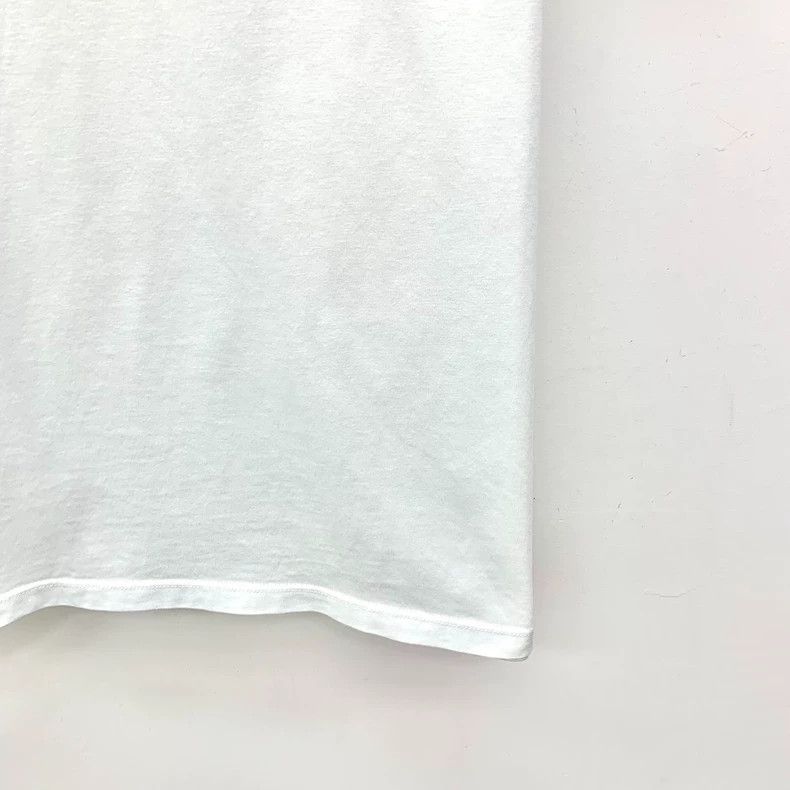 Loewe Loewe White smiling face printed cotton round neck short s Size L / US 10 / IT 46 - 4 Thumbnail
