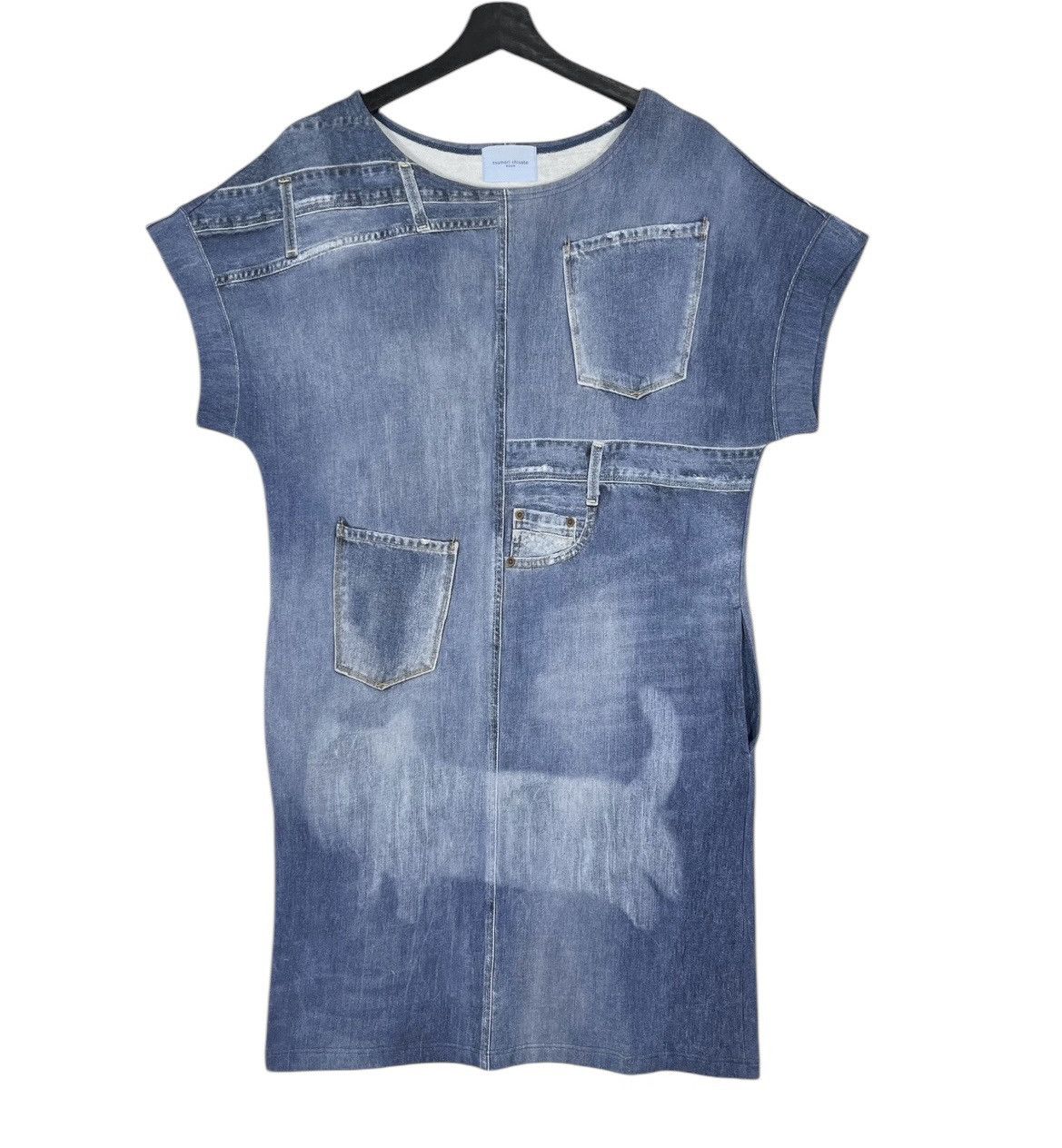 Issey Miyake × Japanese Brand × Tsumori Chisato Issey Miyake Tsumori Chisato Room Denim Cat Printed Dress Size L / US 10 / IT 46 - 1 Thumbnail