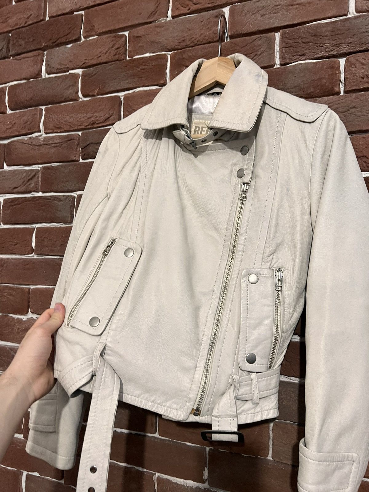 Leather Vintage Genuine Real Leather Jacket High Quality Rock Punk Size XS / US 0-2 / IT 36-38 - 5 Thumbnail