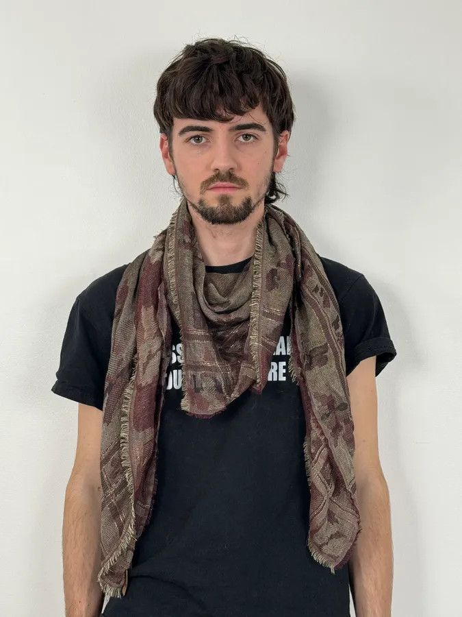 John Galliano John Galliano Magazine Newspaper Square Scarf Size ONE SIZE - 1 Thumbnail