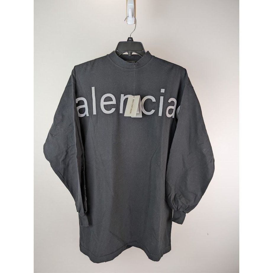 Balenciaga o1rshd1 Balenciaga Com Vintage Jersey T-Shirt Silver/Metalic Size US S / EU 44-46 / 1 - 7 Thumbnail