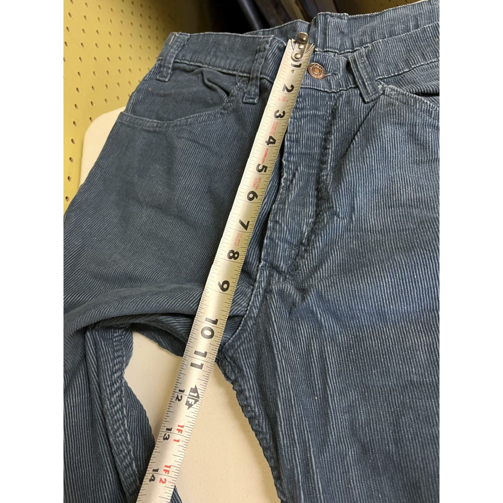 Levi's VINTAGE Levi's 519 Pants Mens 32x34 Corduroy Gray Blue White Tab Regular Straight 5-Pocket Jeans 80s Retro Classic Mens Size US 32 / EU 48 - 5 Thumbnail