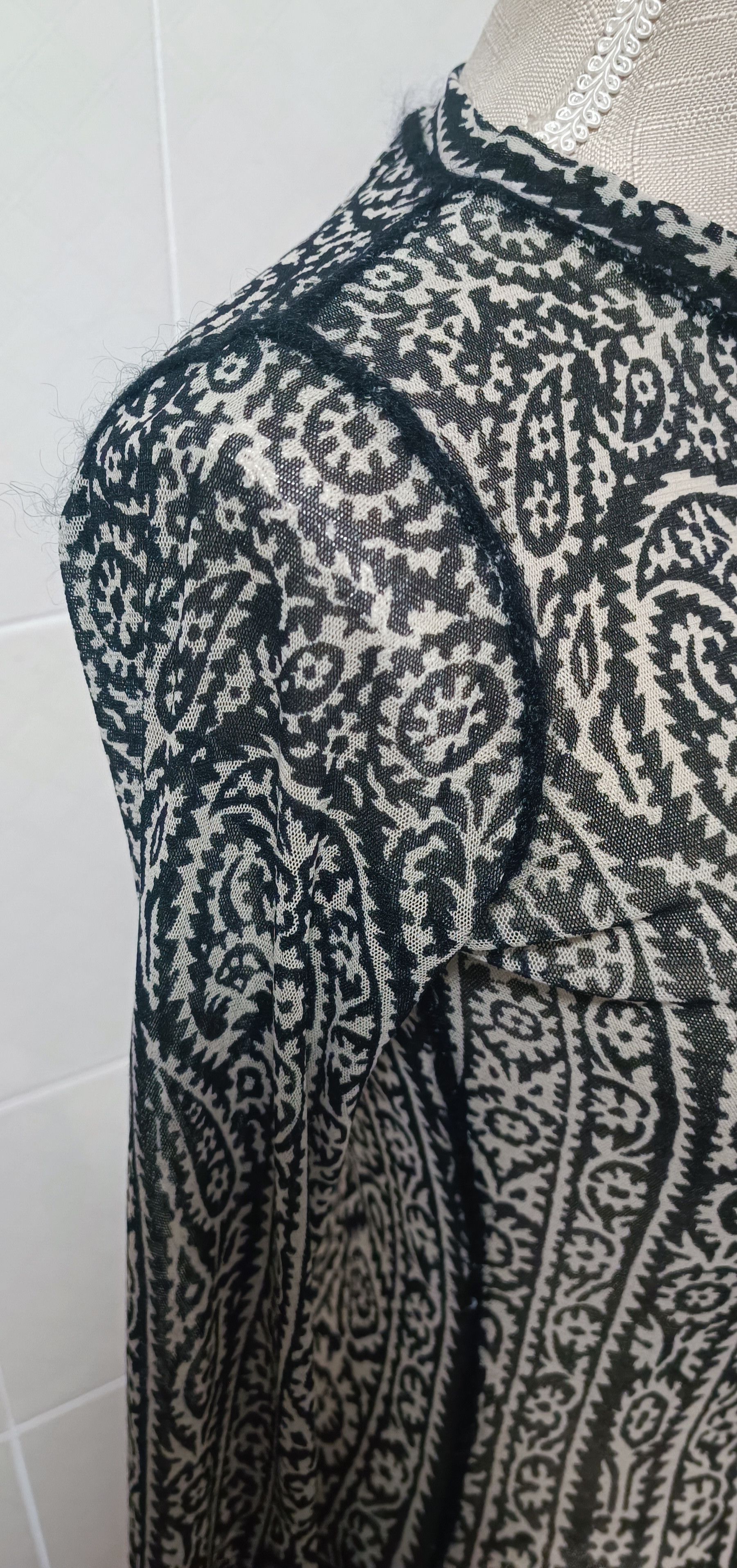 Jean Paul Gaultier 90's - Floral and paisley motifs mesh top Size M / US 6-8 / IT 42-44 - 8 Thumbnail