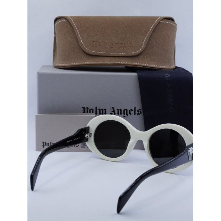Palm Angels Palm Angels PERI027S DOYLE 0107 Sunglasses Black Oval Size ONE SIZE - 10 Thumbnail