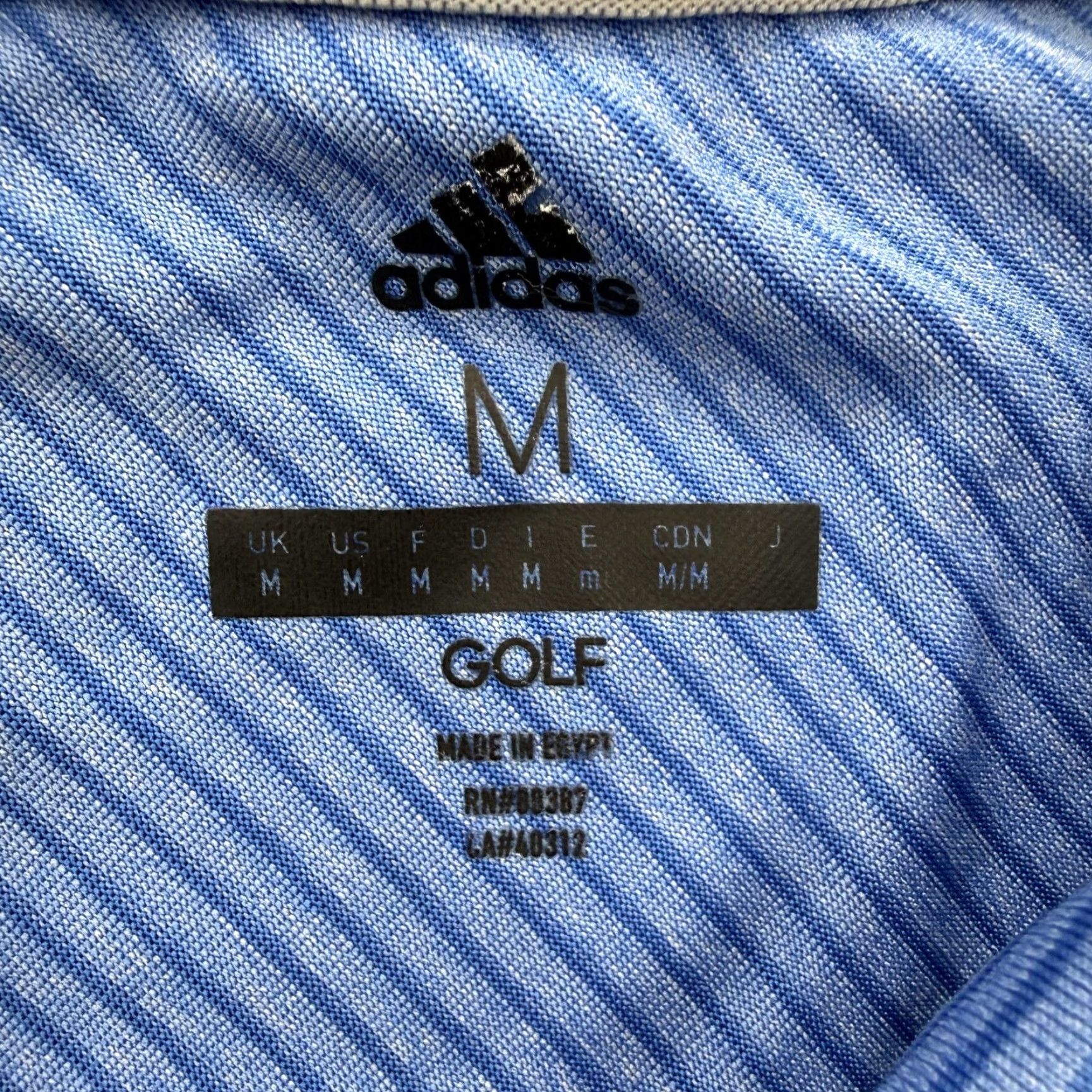 Adidas Adidas Polo Shirt Mens M Blue Striped Lightweight Golf Performance Jersey Short Sleeve Polo Size US M / EU 48-50 / 2 - 4 Thumbnail