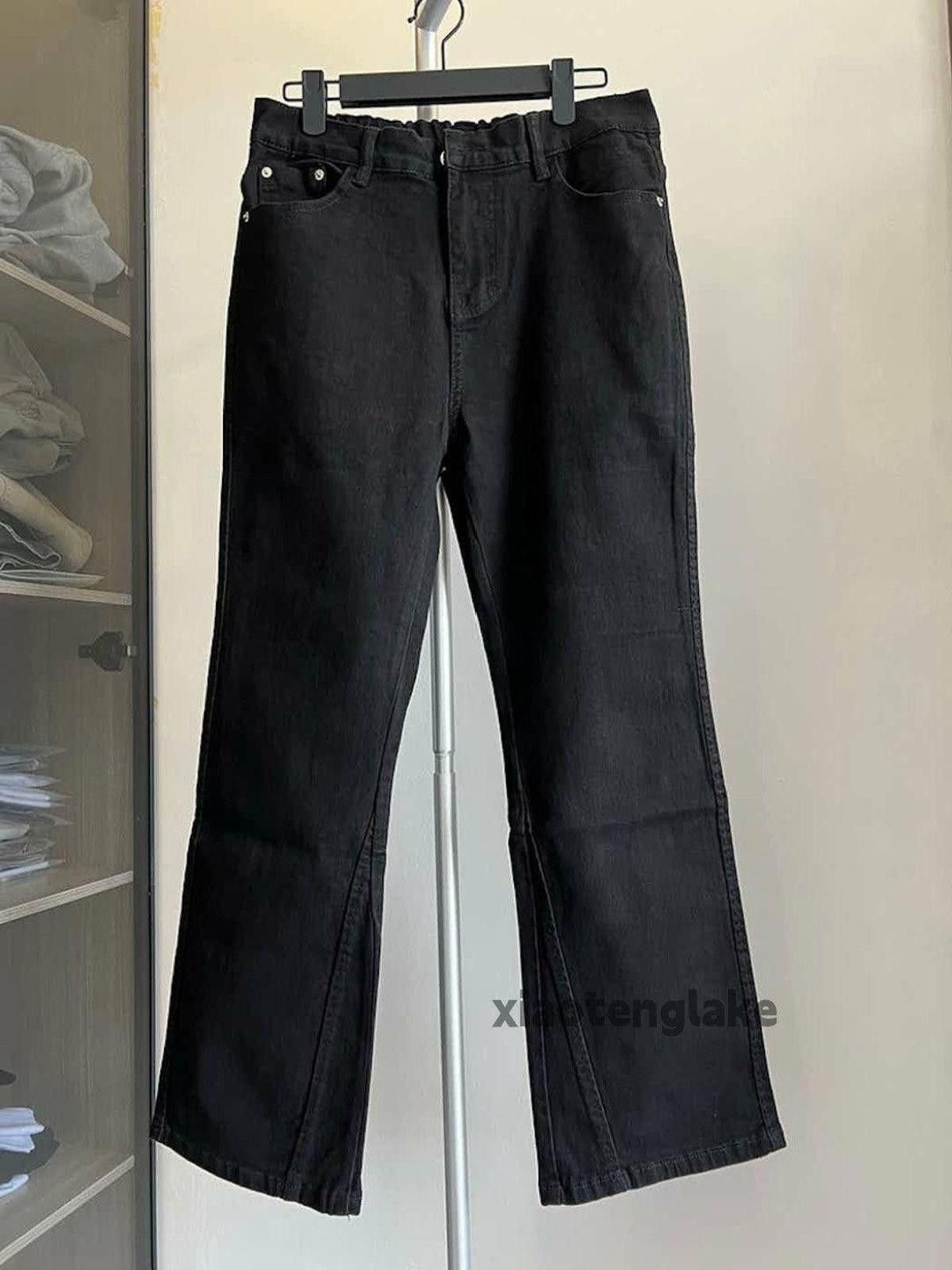 Japanese Brand Black Stacked Flare Denim Jeans Size US 30 / EU 46 - 3 Thumbnail