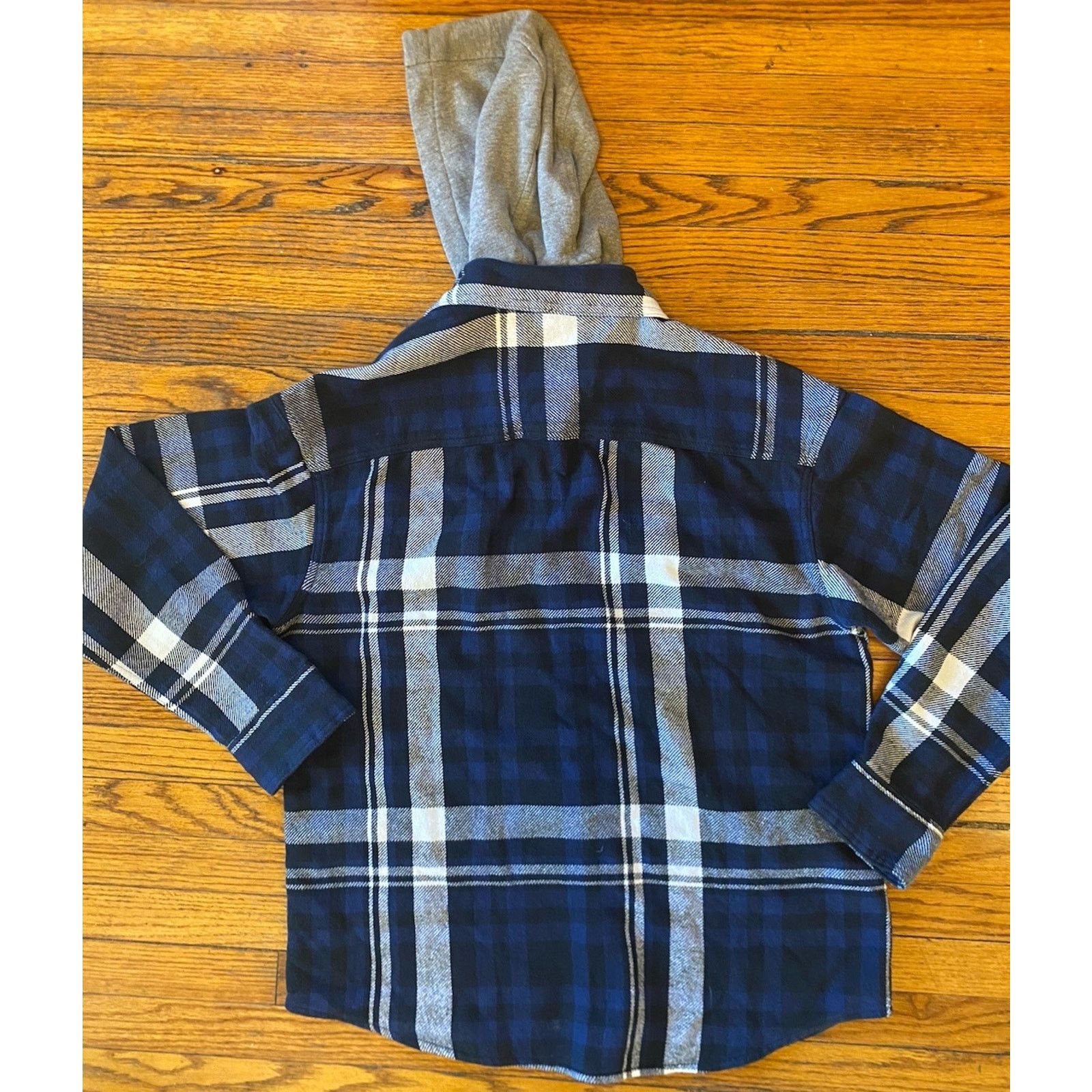 American Eagle Outfitters American Eagle Shirt Mens M Blue Flannel Detachable Hood Size US M / EU 48-50 / 2 - 4 Thumbnail