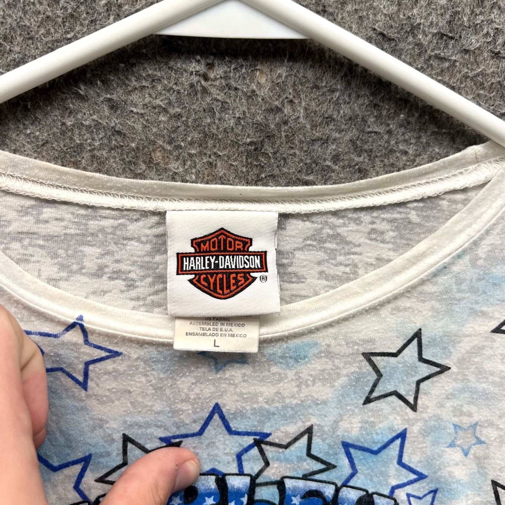 Harley Davidson VINTAGE Harley-Davidson Shirt Womens Large Tan Y2K Florida USA Beige Cotton Short Sleeve Round Neck Size L / US 10 / IT 46 - 7 Thumbnail