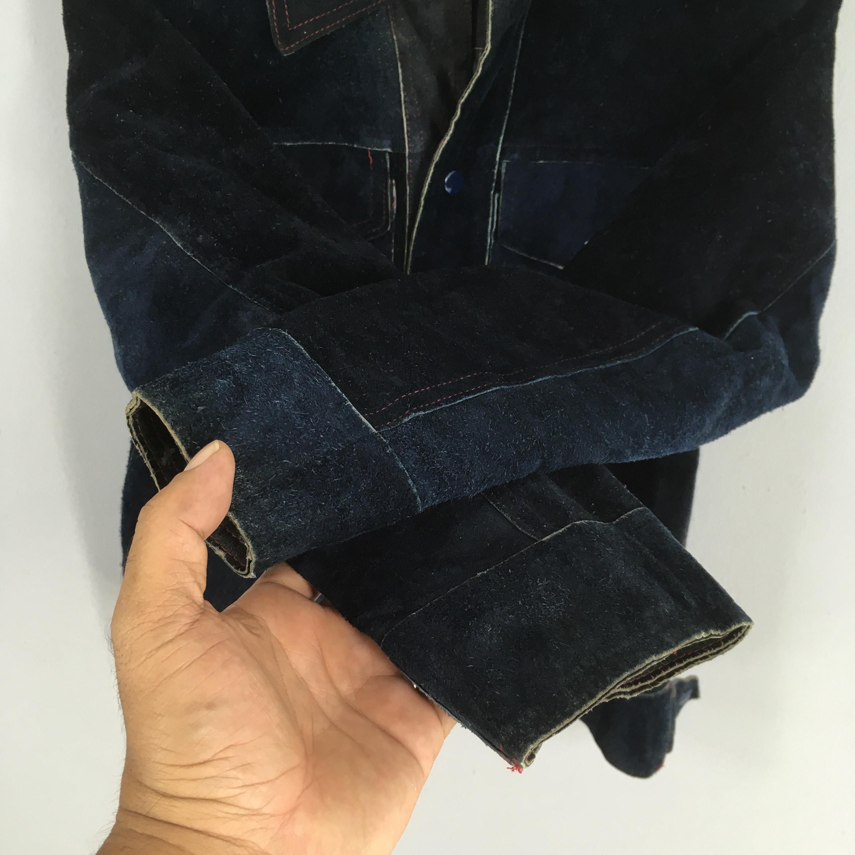 Vintage 1970's Motorcycle Punk Black Suede Leather Jacket Medium Size US M / EU 48-50 / 2 - 3 Thumbnail