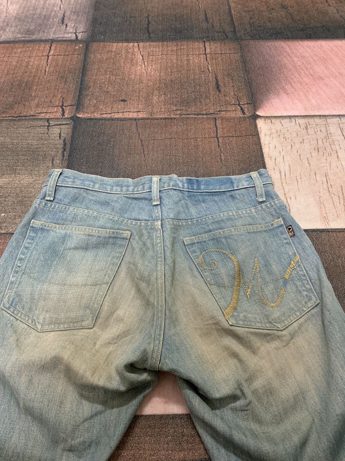 If Six Was Nine RUSTY MUD WASH MORGAN HOMME FLARE JEANS Size US 30 / EU 46 - 12 Thumbnail