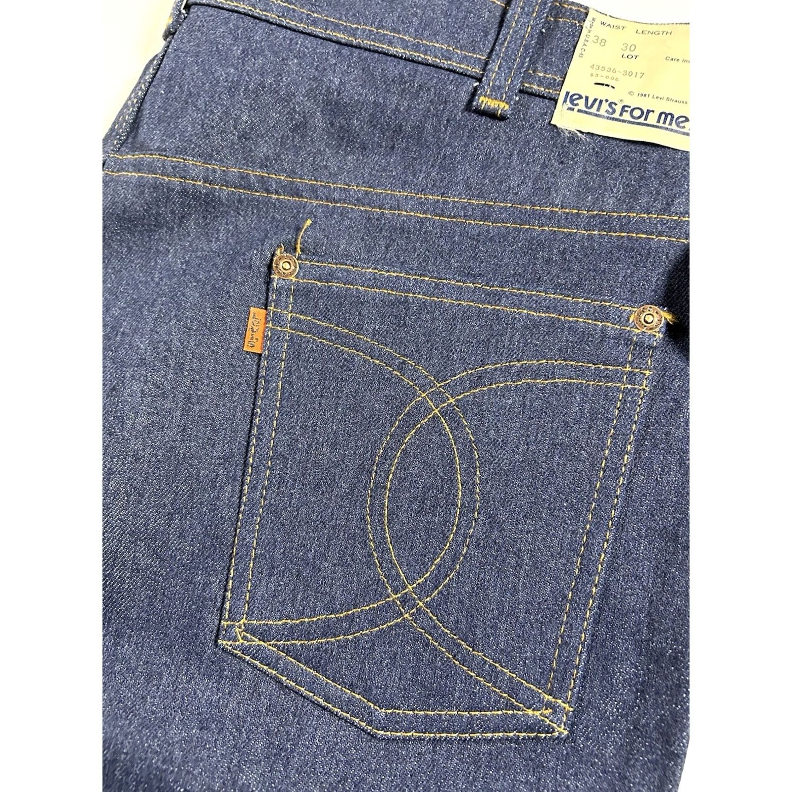 Levi's VINTAGE Levis Orange Tab 1984 Olympics Jeans 38x30 Brand New Dead Stock With Tag Men Denim Blue 80s USA Jeans OLympics Leather? Size US 38 / EU 54 - 7 Thumbnail