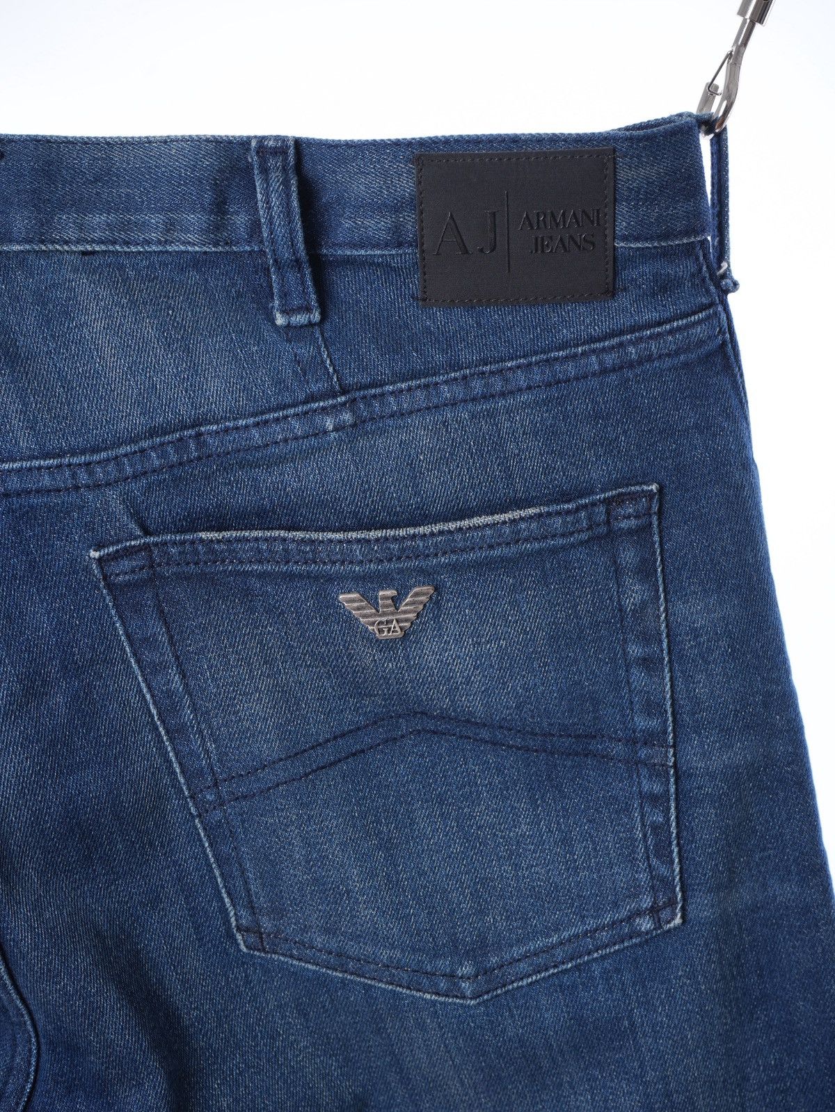 Armani Armani Jeans Metal Logo Blue Denim Pants Size 34 Size US 34 / EU 50 - 3 Thumbnail