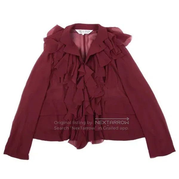 Comme des Garcons Comme Des Garcons Red vintage segmented design sheer top Size S / US 4 / IT 40 - 2 Thumbnail